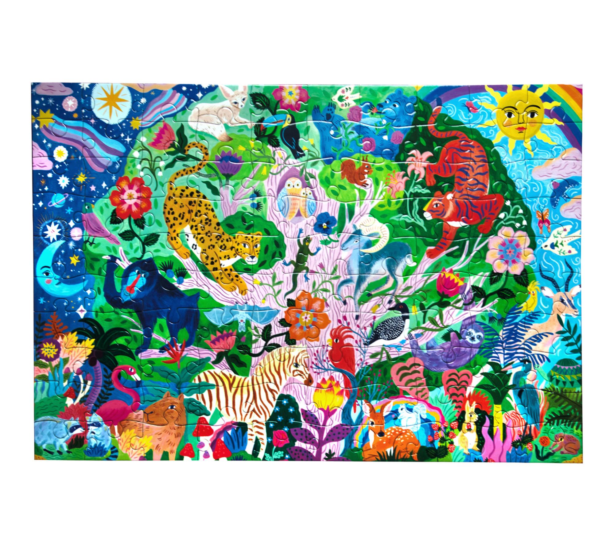 eeBoo Tree of Wildlife 100 Piece Puzzle