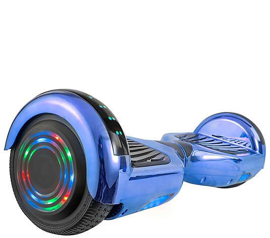 Aob Hoverboard In Chrome With Bluetooth Speaker S Qvc Com