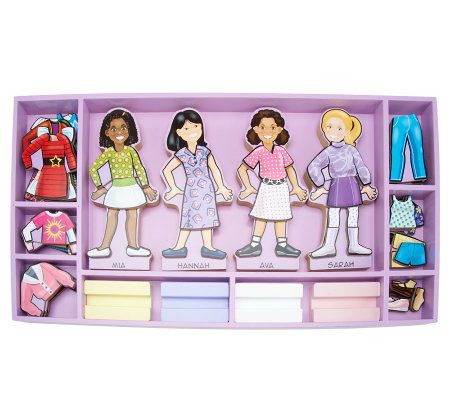 Melissa & Doug Best Friends Magnetic Dress Up Doll Set - Page 1 — QVC.com