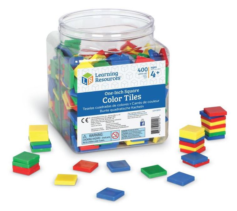 Set of 400 Square Color Tiles by Learning Resou rces
