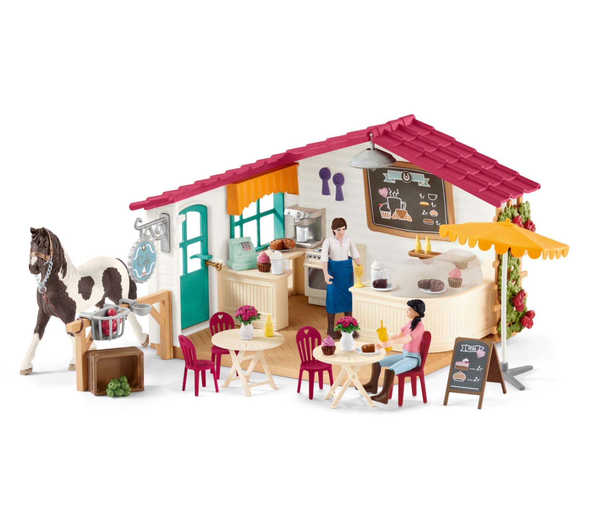 Schleich Horse Club: Rider Cafe - 97pc Playset,Horse & Human