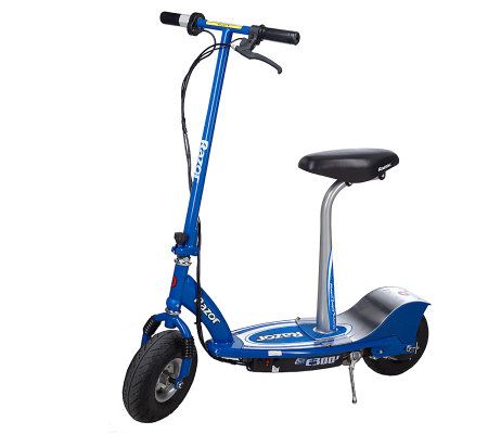 Razor E300S ElectricScooter w/ Detachable Seat & Basket - Page 1 — QVC.com