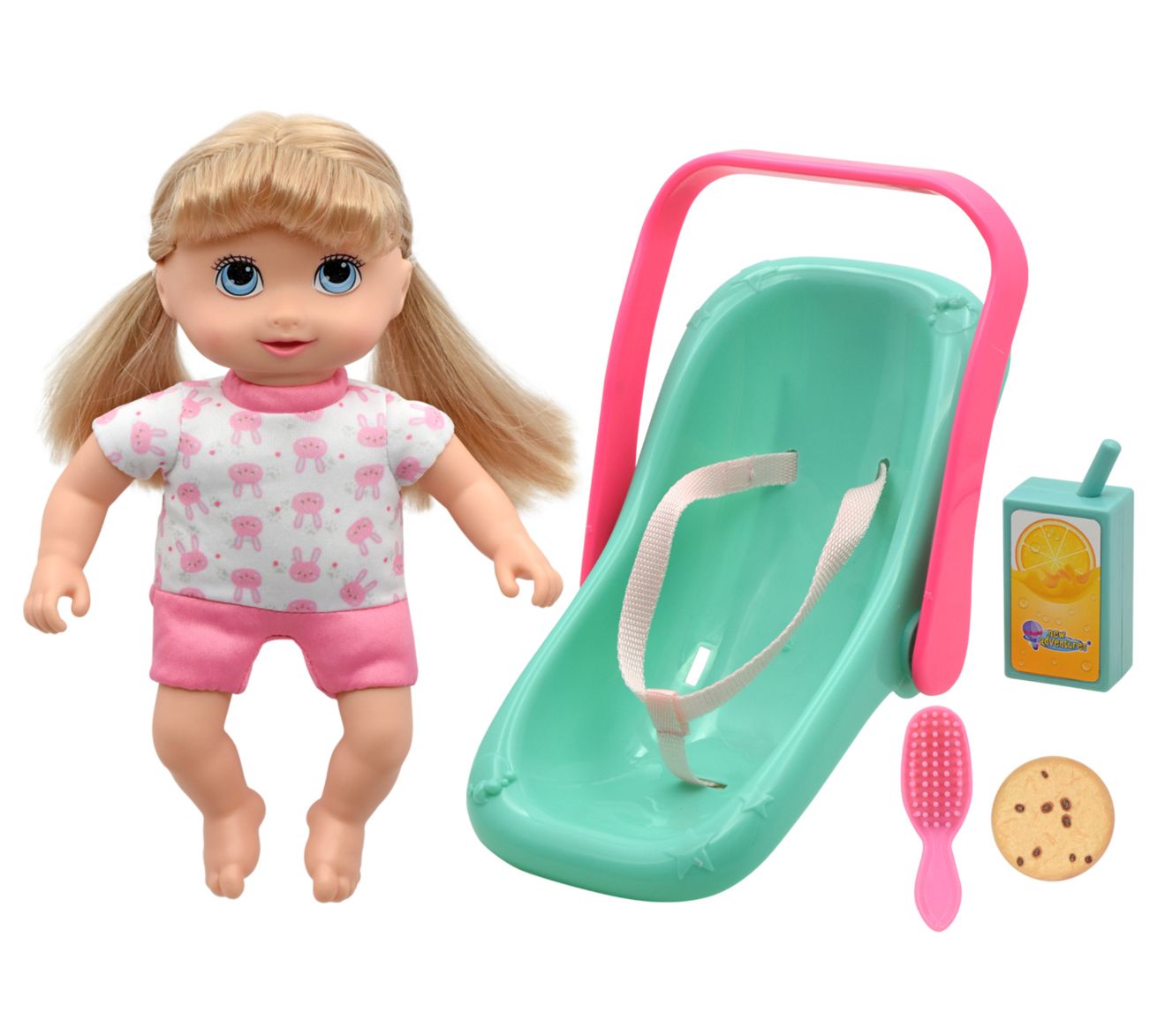 Little Darlings Little Sweeties Car Seat with D oll Play Set