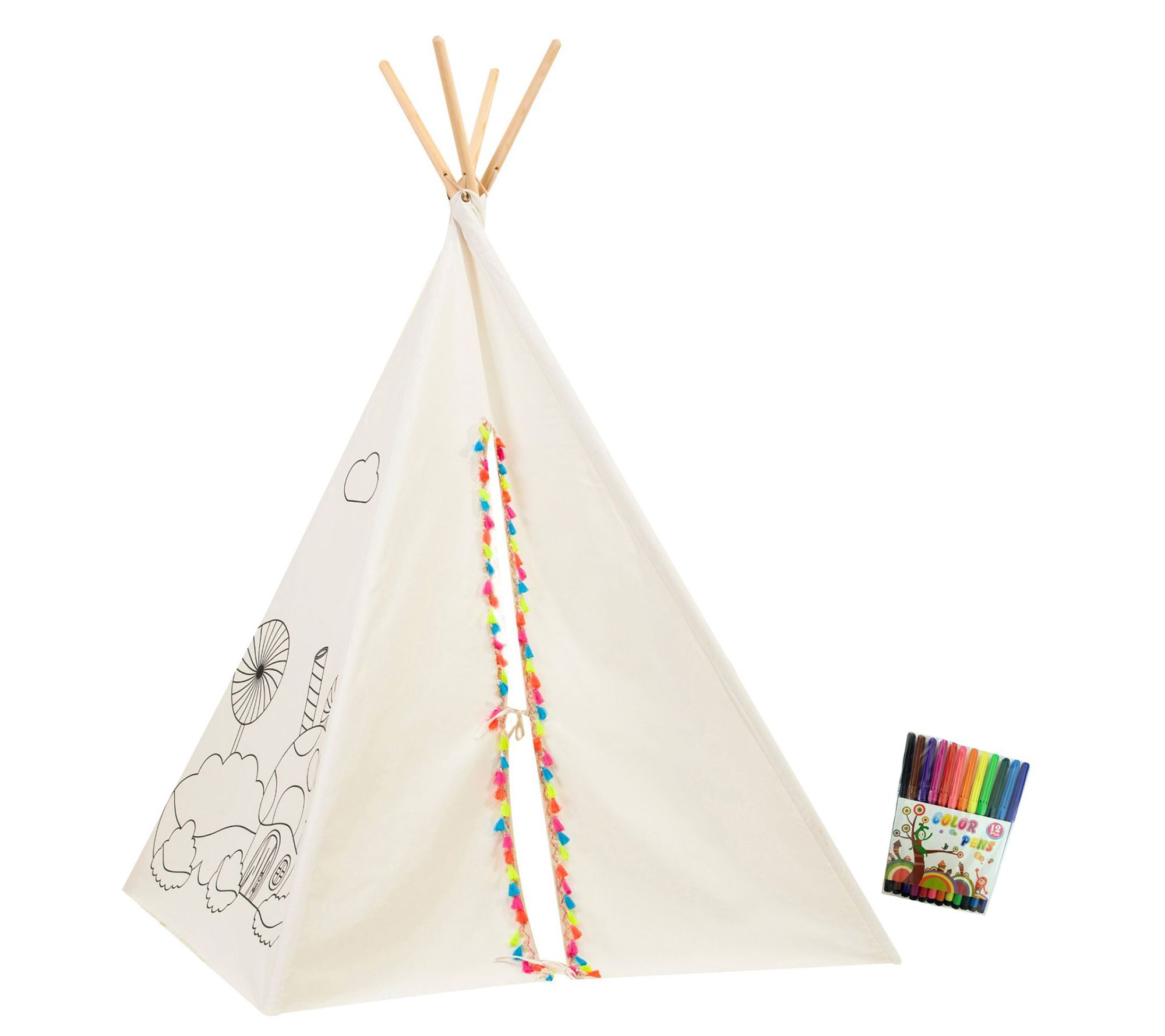 Asweets TeePee with Paint Set - QVC.com