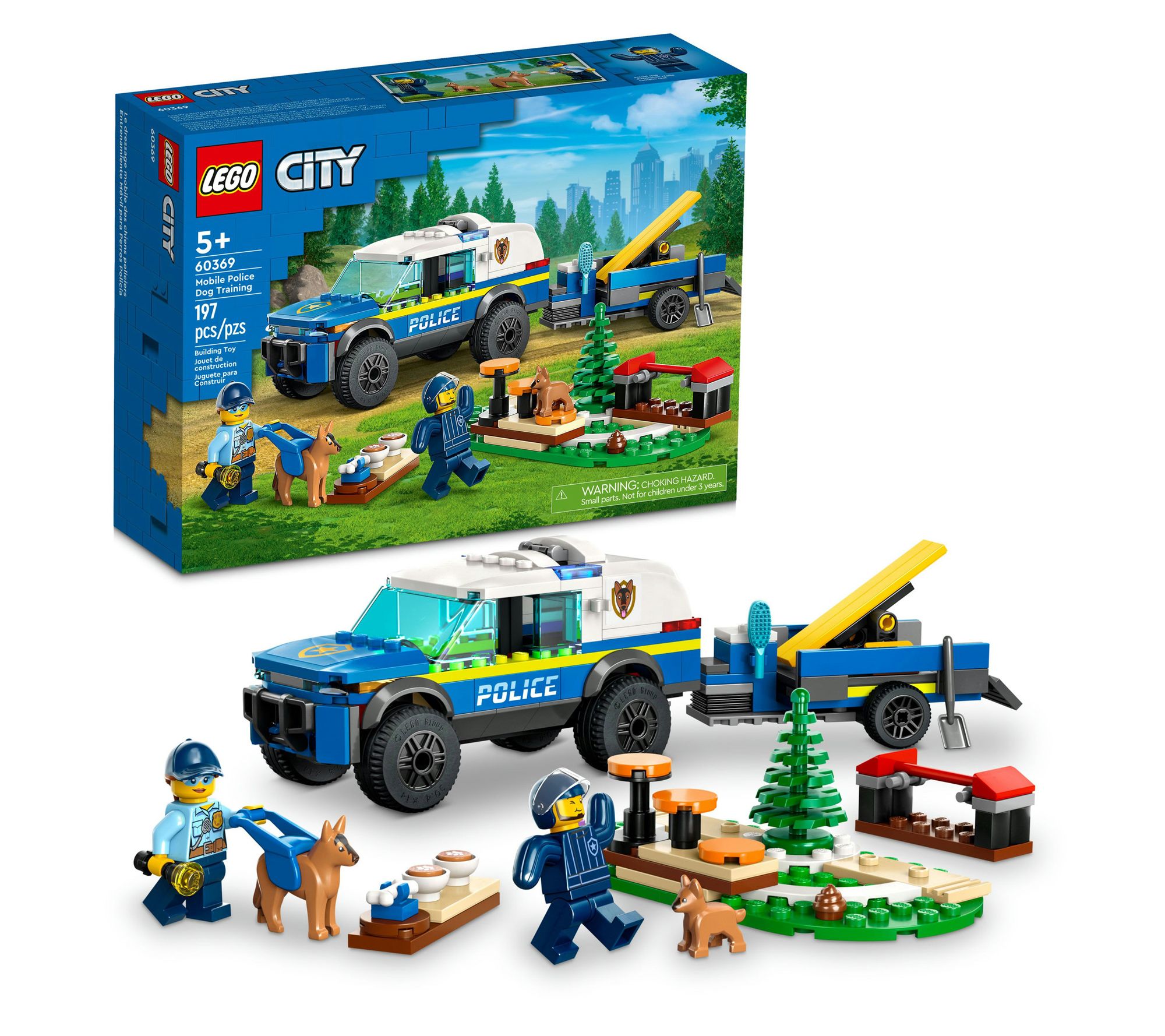 LEGO City Mobile Police Dog Training 60369 Building Toy Set fo