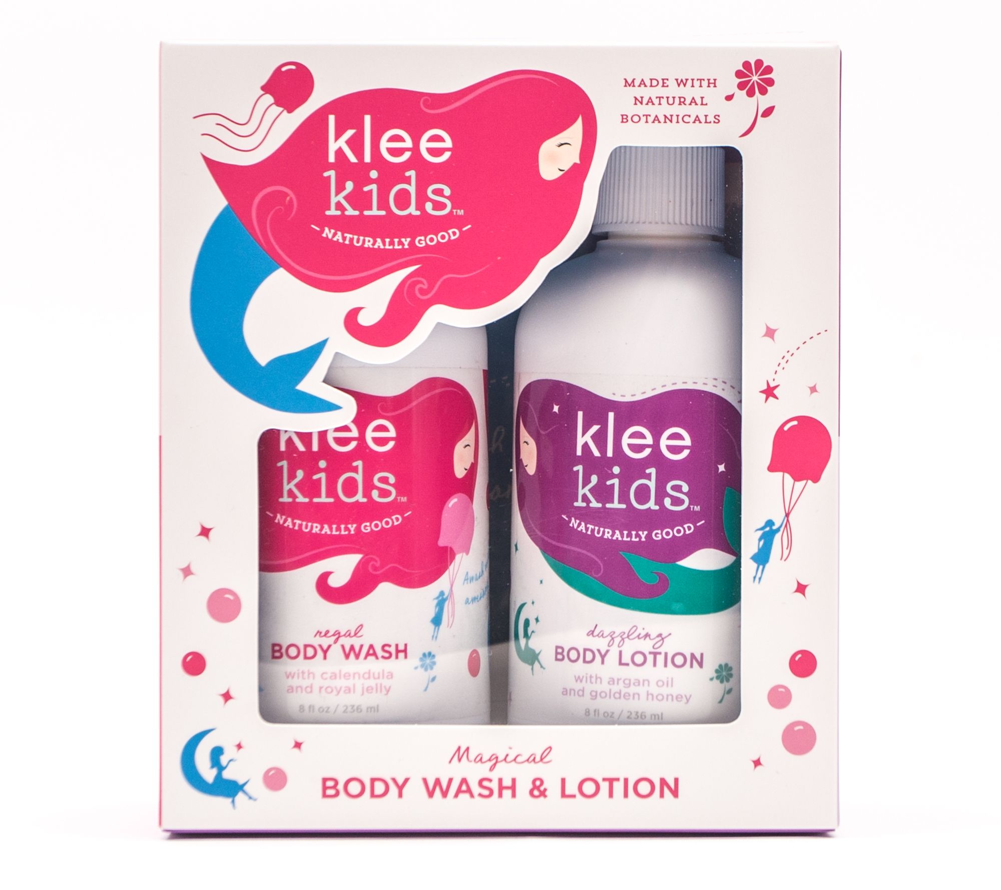 Klee Naturals Kids' Regal Body Wash & Body Lotion Set; 8 oz ea