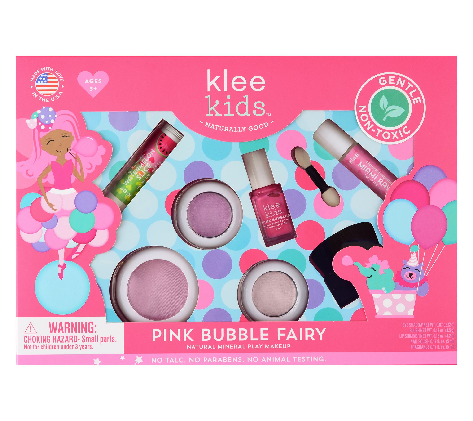 Klee Naturals Pink Bubble Fairy Kids' Mineral Makeup Set