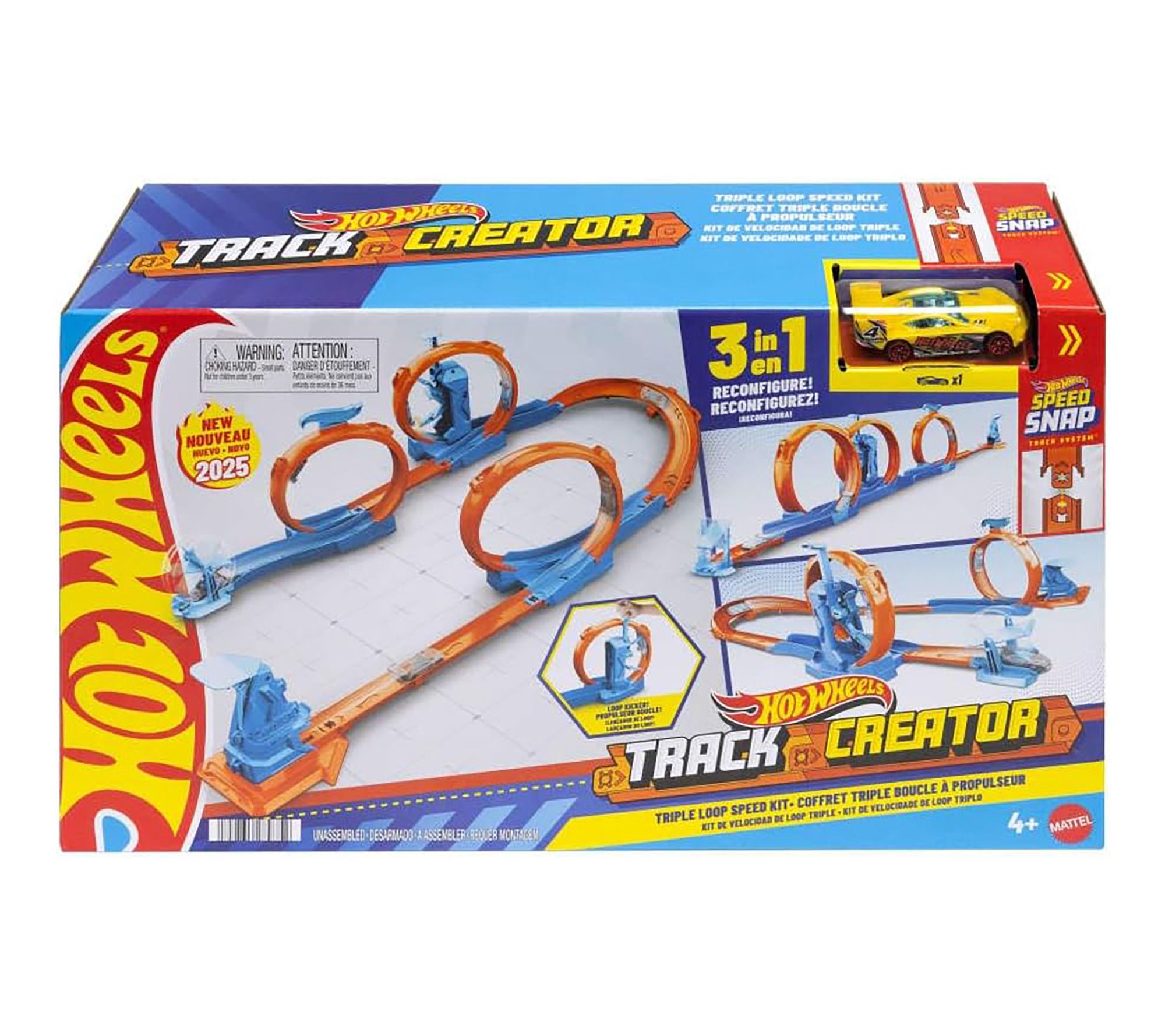 Mattel Hot Wheels Track Creator Triple Loop Speed Kit