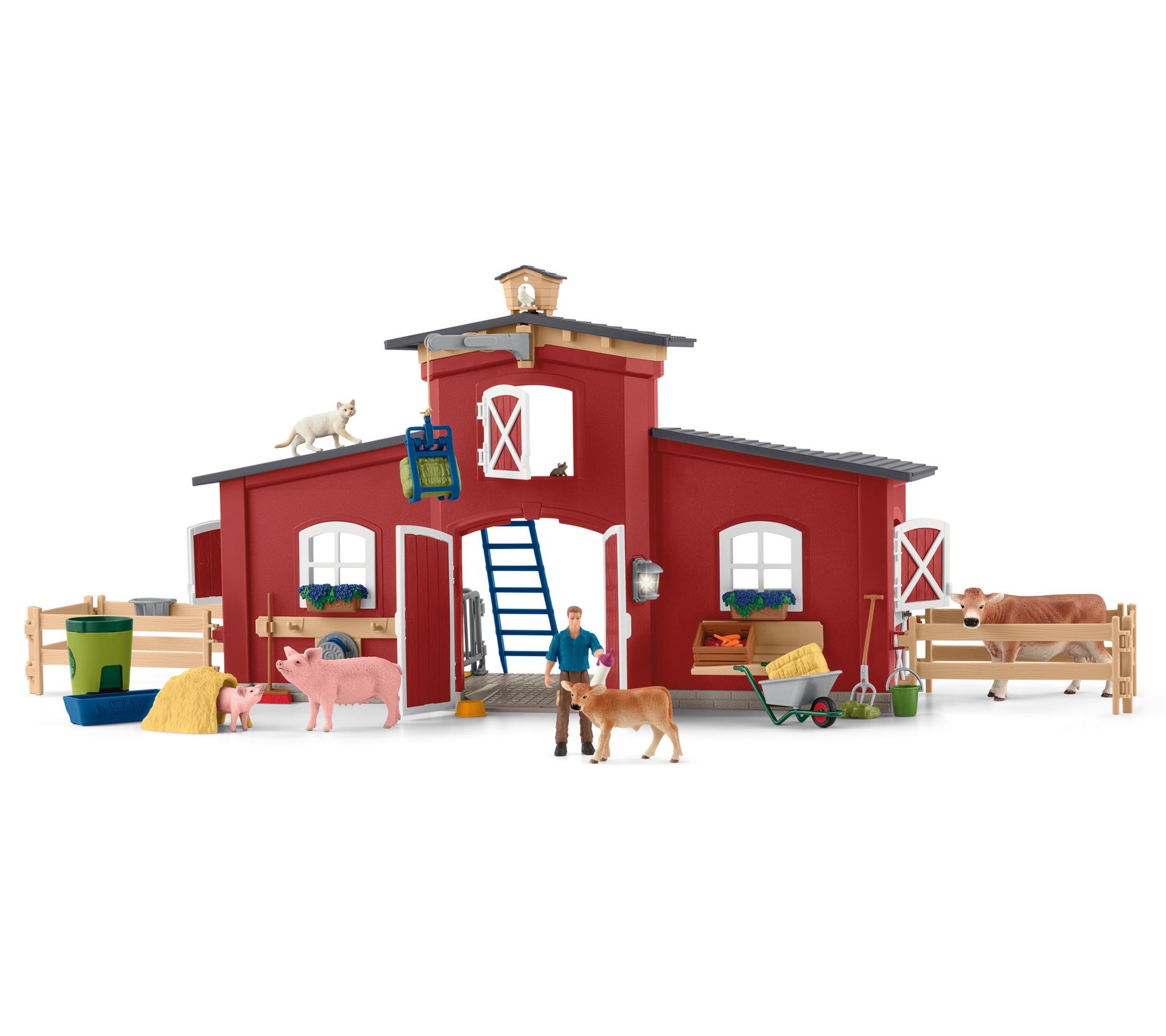 Schleich Farm World Red Barn 92 Piece Playset