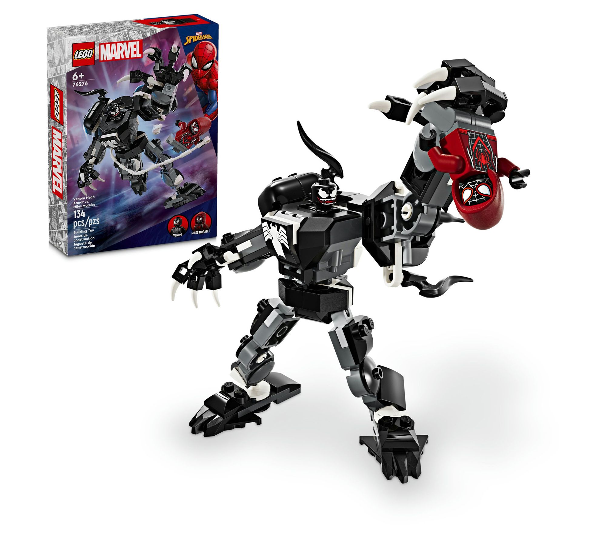 LEGO Marvel Venom Mech Armor vs. Miles Morales