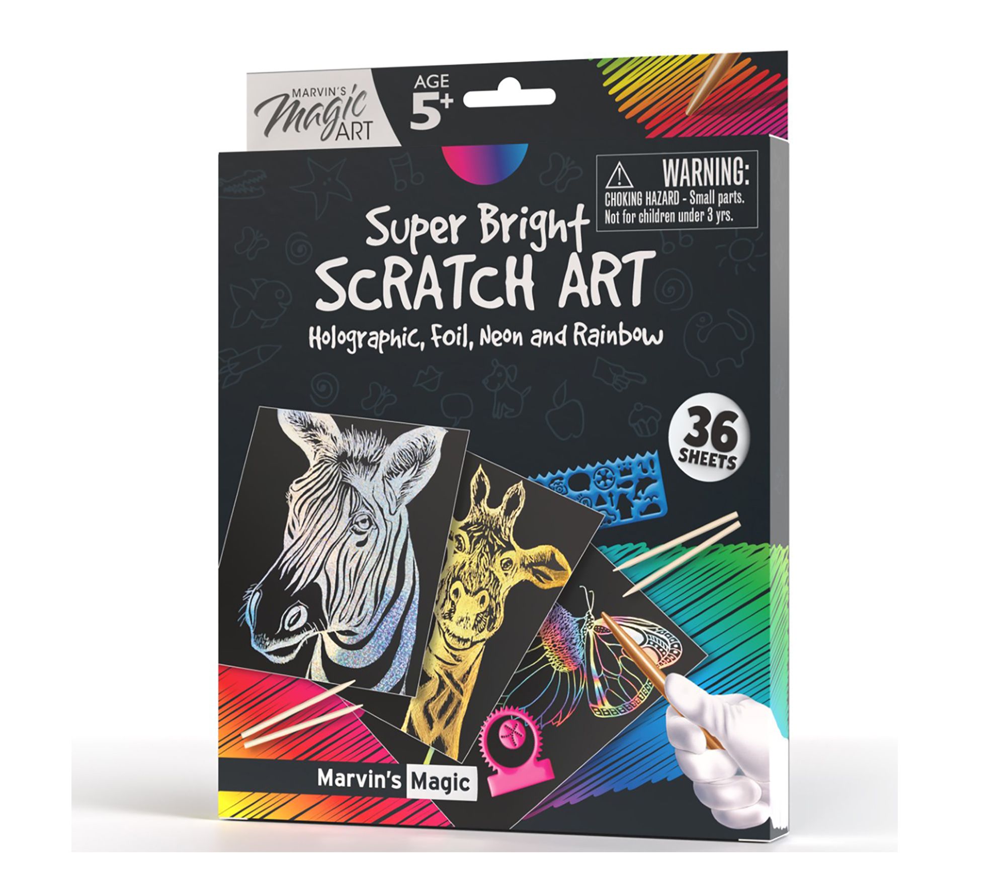 Marvin's Super Bright Scratch Art Activity Pack