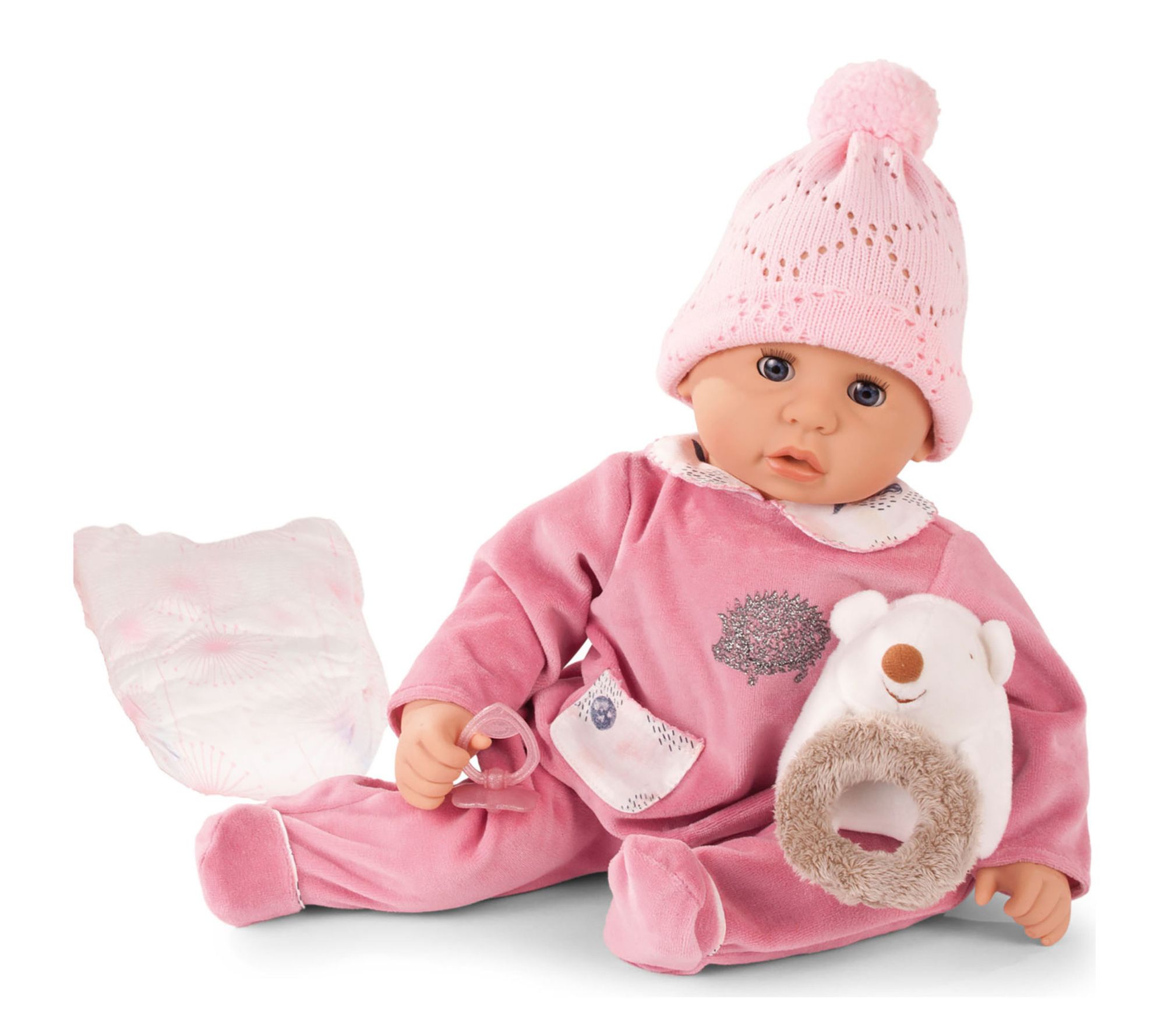 Gotz Cookie Hedgehog 19" Soft Baby Doll in Pink