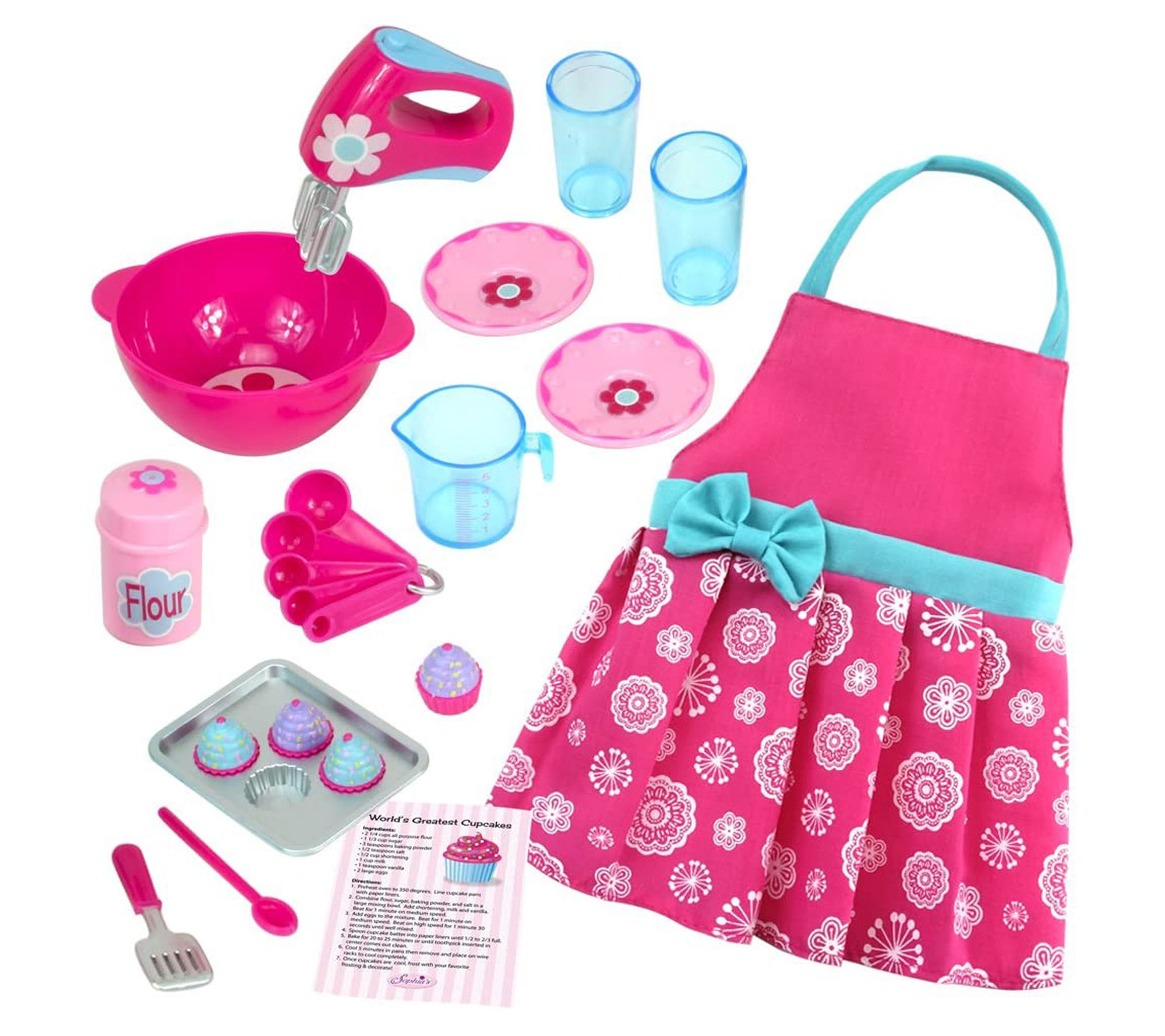 Sophia's 18" Doll Baking Accessories & Apron Set