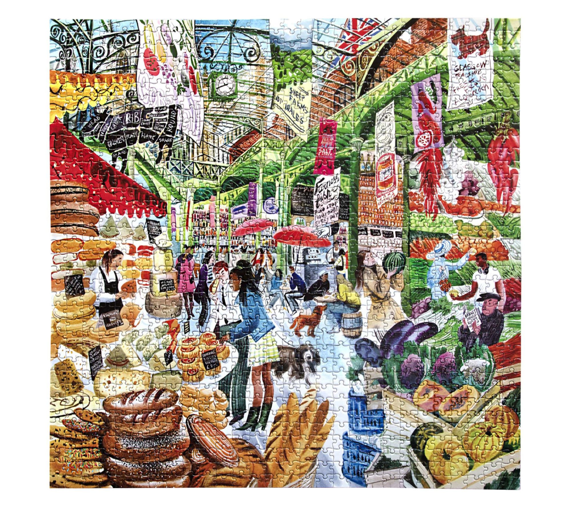 eeBoo Piece & Love London Market - 1000 pc Puzzle