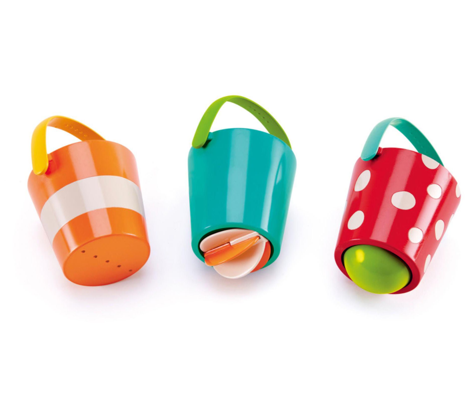 Hape Happy Buckets Set - 3 Water Wheel Bath Time Toys