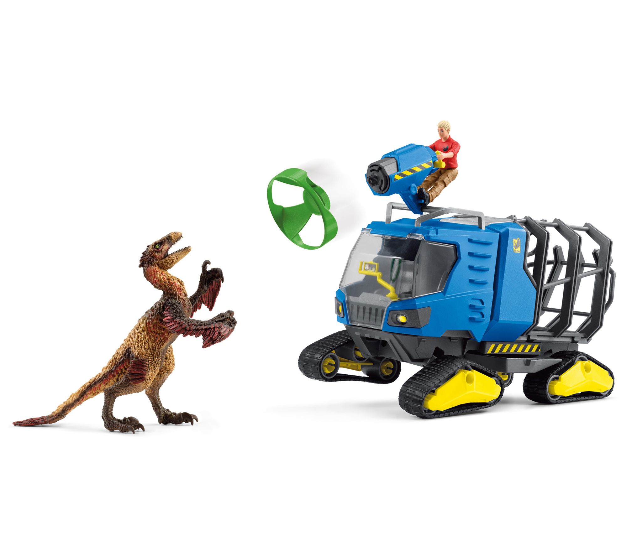 Schleich Dinosaurs Track Vehicle 5pc Toy Playset