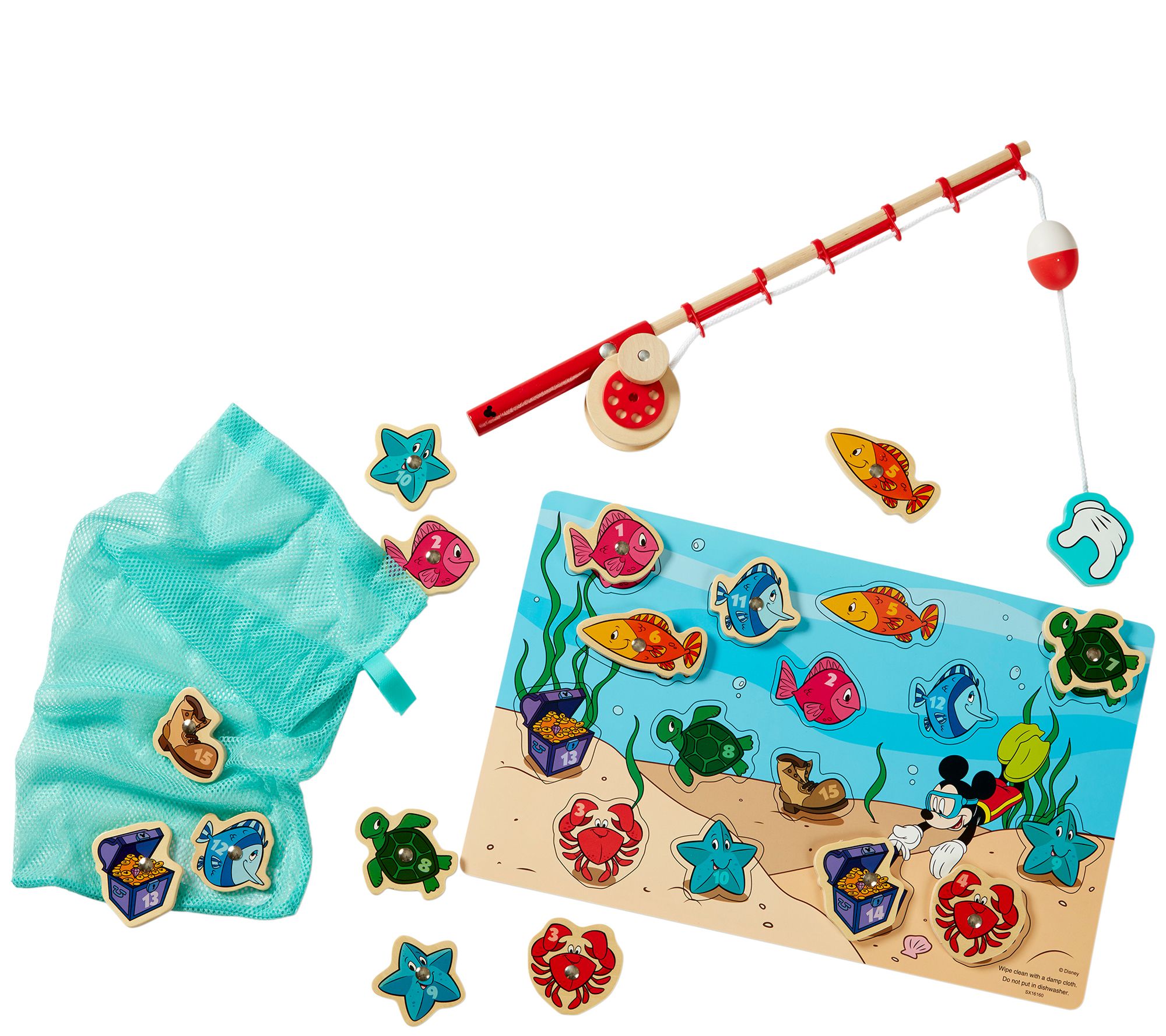 melissa & doug catch & count wooden fishing game