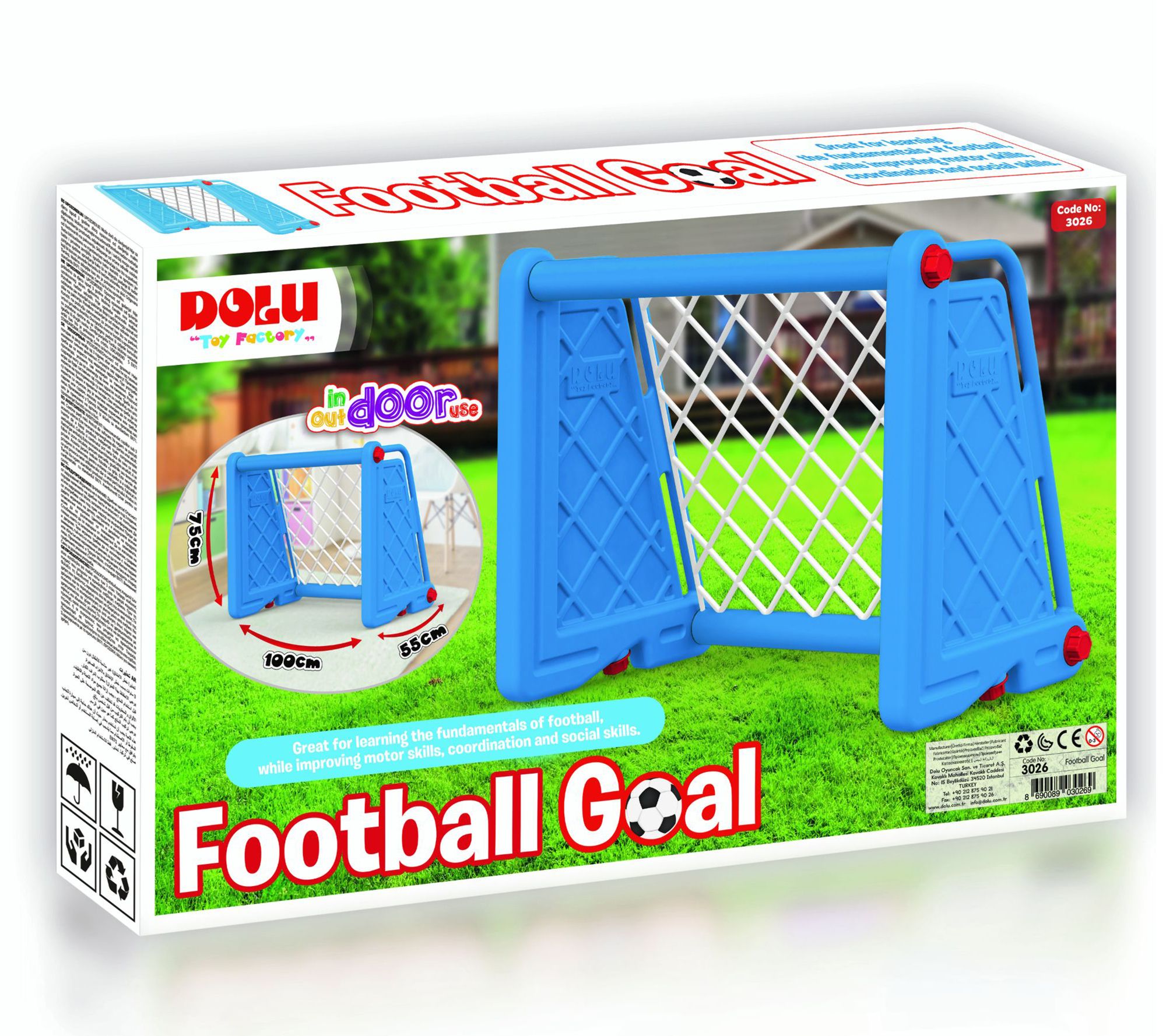 Dolu Toys Childrens Plastic Indoor/Outdoor Soccer Goal