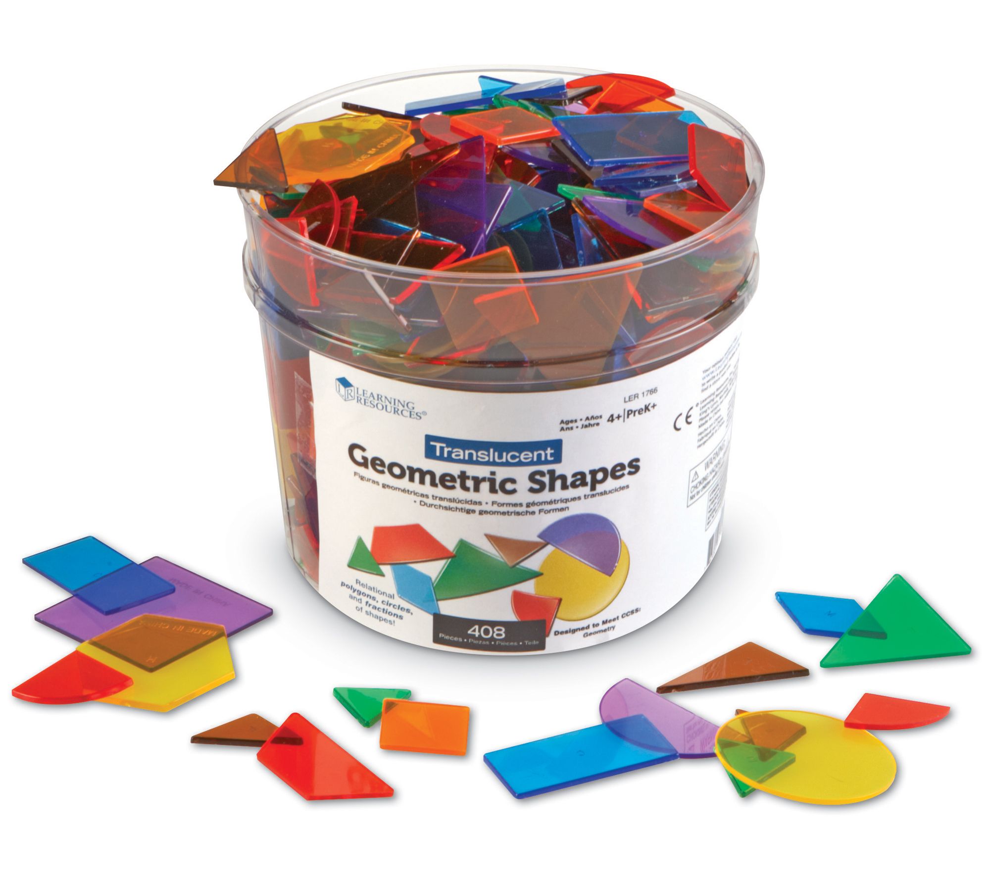 Translucent Geometric Shapes Set by Learning Resources
