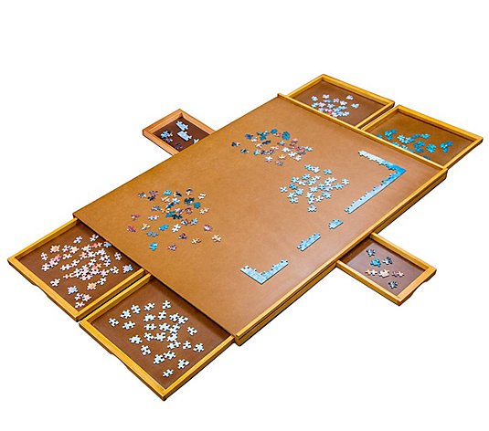 Jumbl 1500 Piece 27" x 35" Puzzle Board with 6torage Drawers