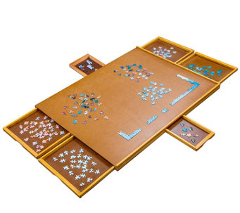 Jumbl 1500 Piece 27" x 35" Puzzle Board with 6torage Drawers