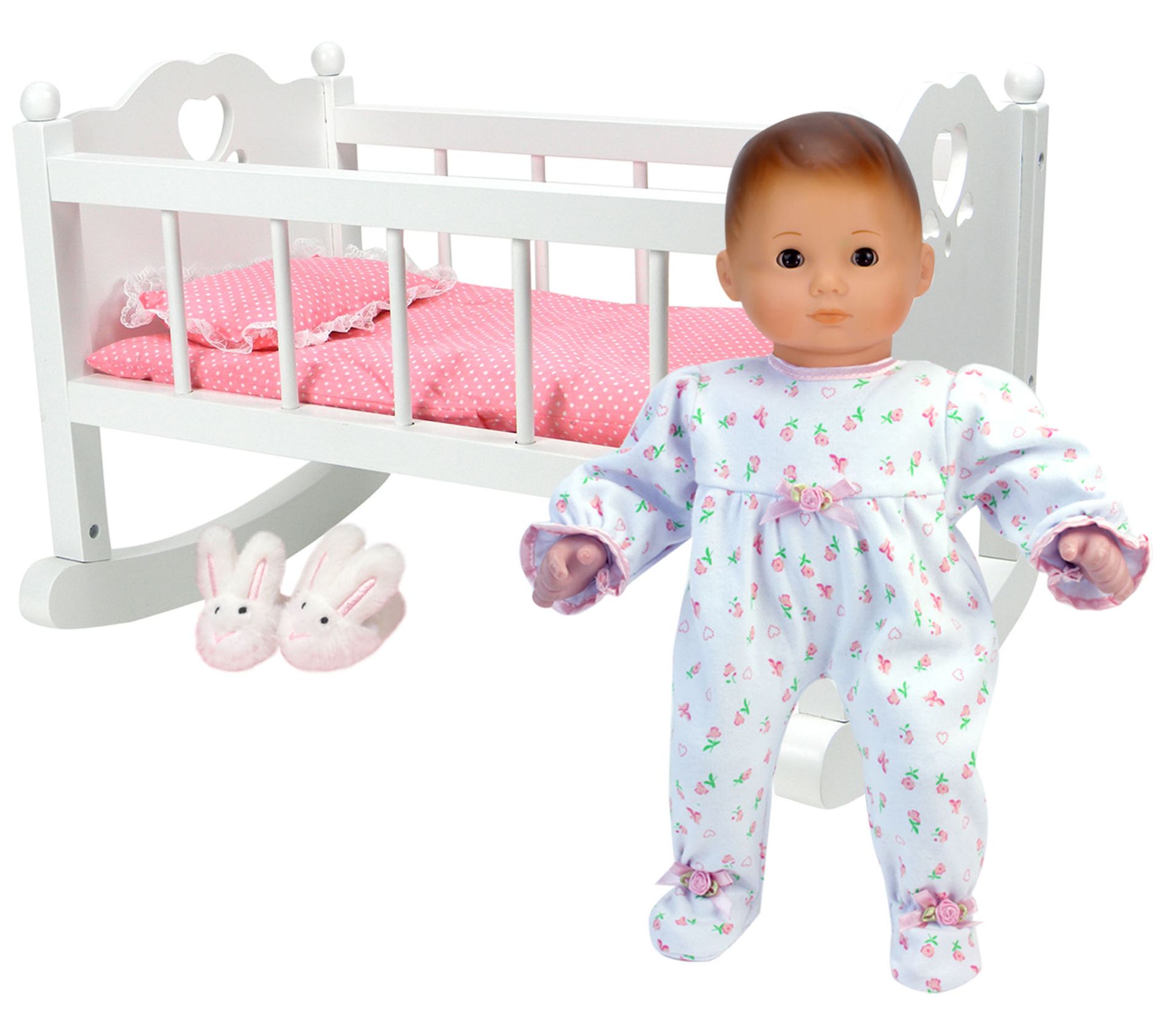 Sophia's 16" Doll HighEnd Baby Cradle, White