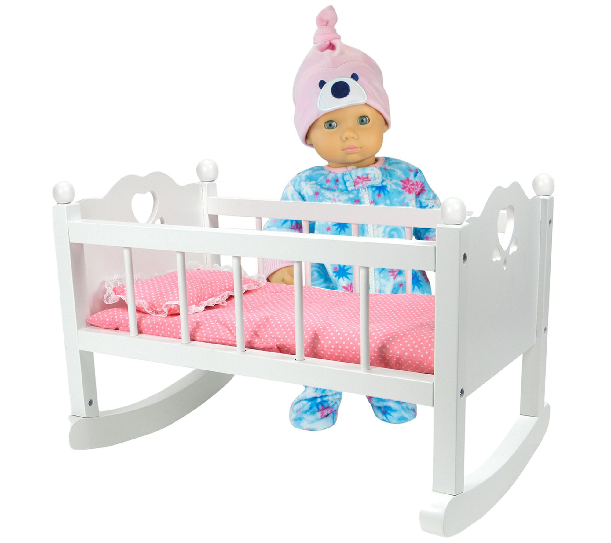 Sophia's 16" Doll HighEnd Baby Cradle, White