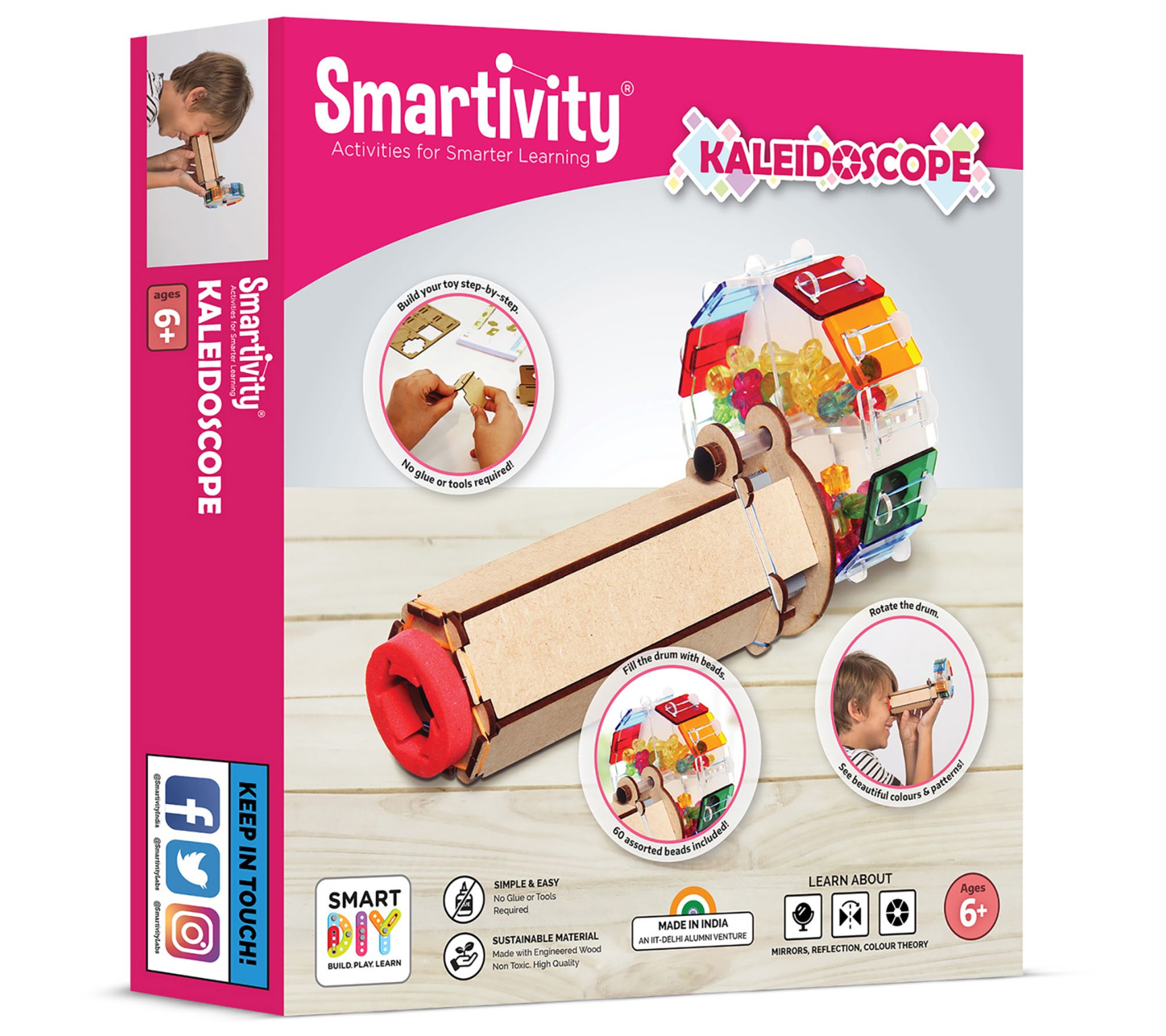 Smartivity DIY Colorful Bead Kaleidoscope Toy