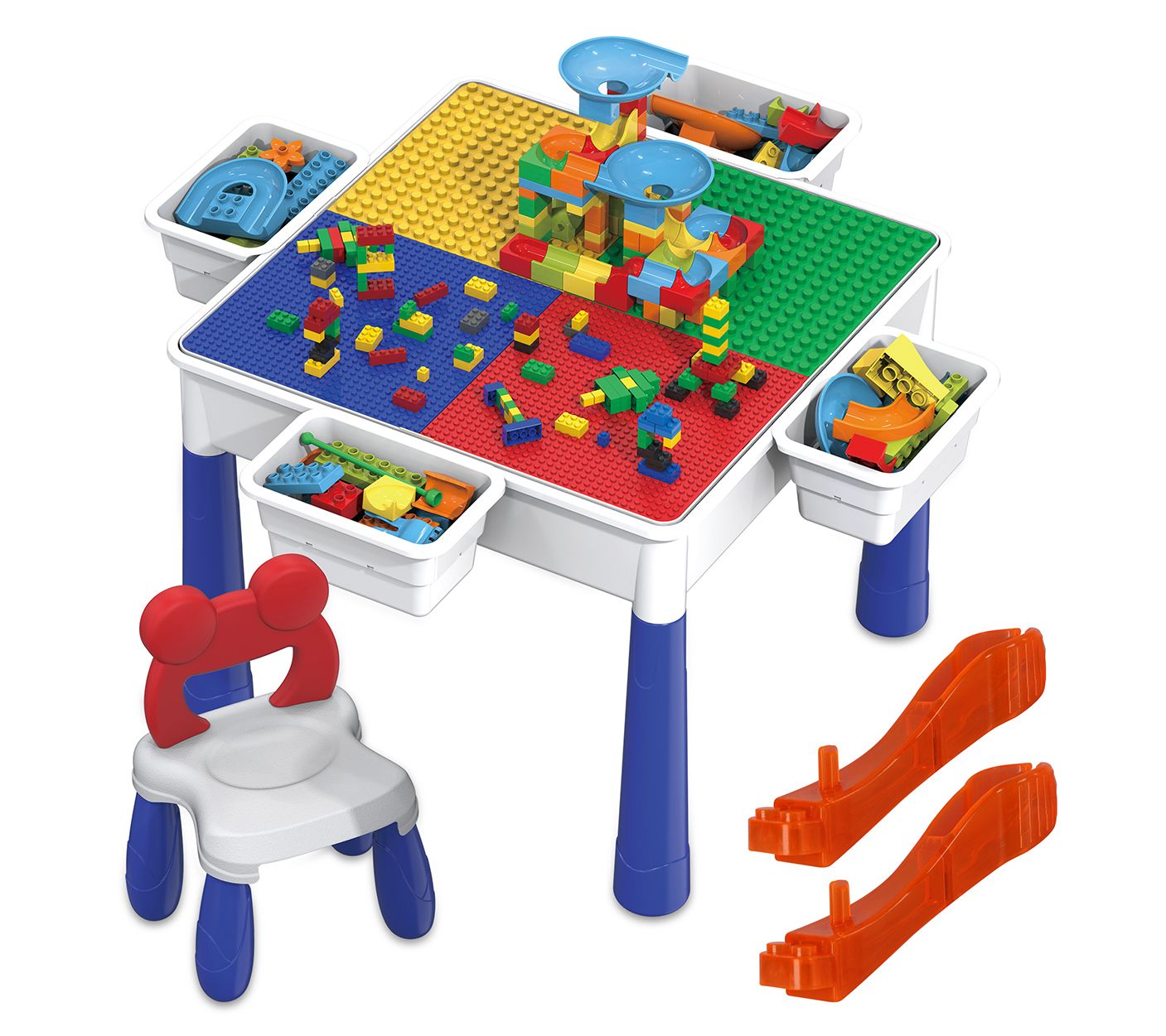 PicassoTiles Building Blocks Activity Center Table & Chair Set