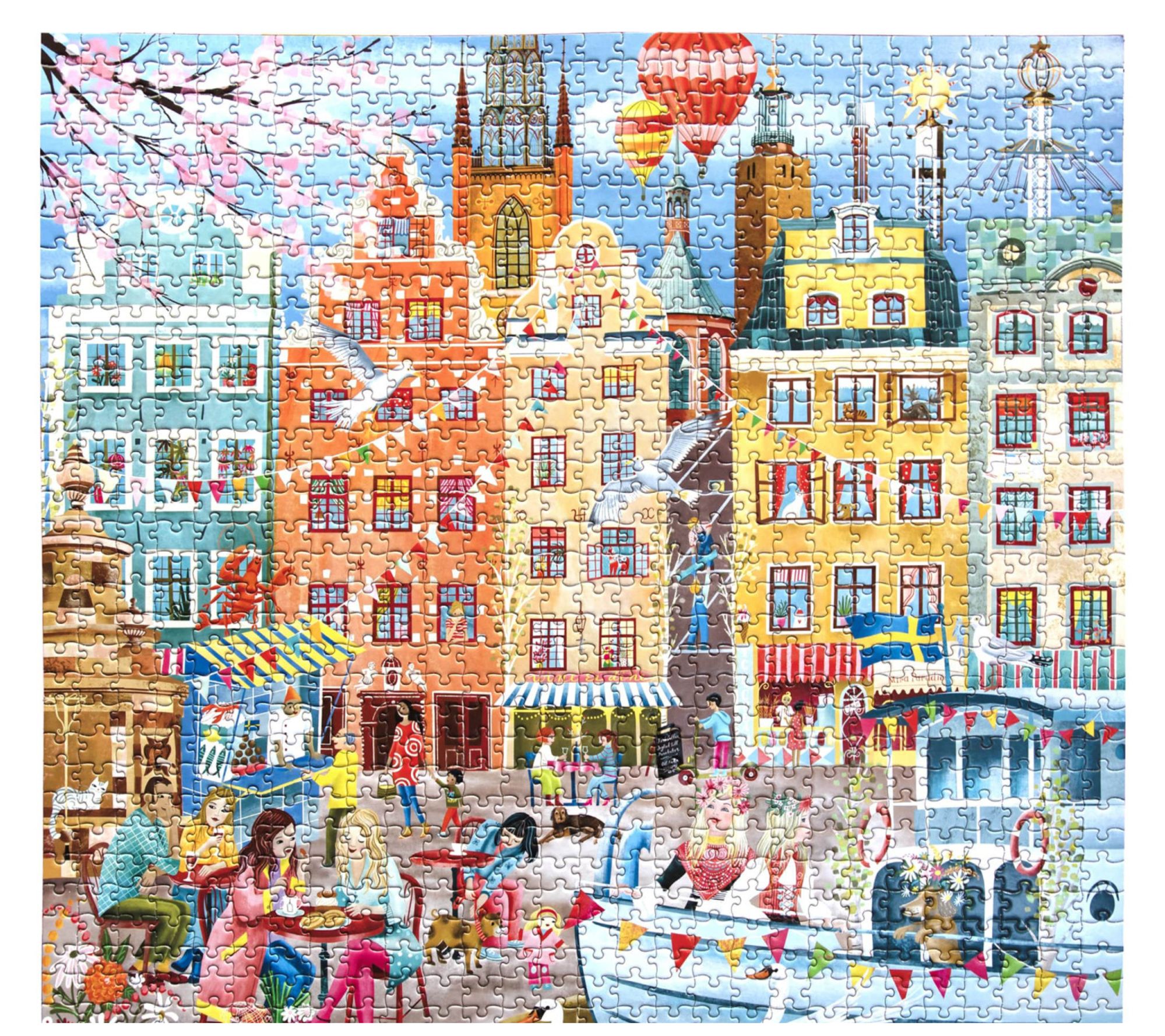 eeBoo Piece & Love Stockholm - 1000 pc Puzzle