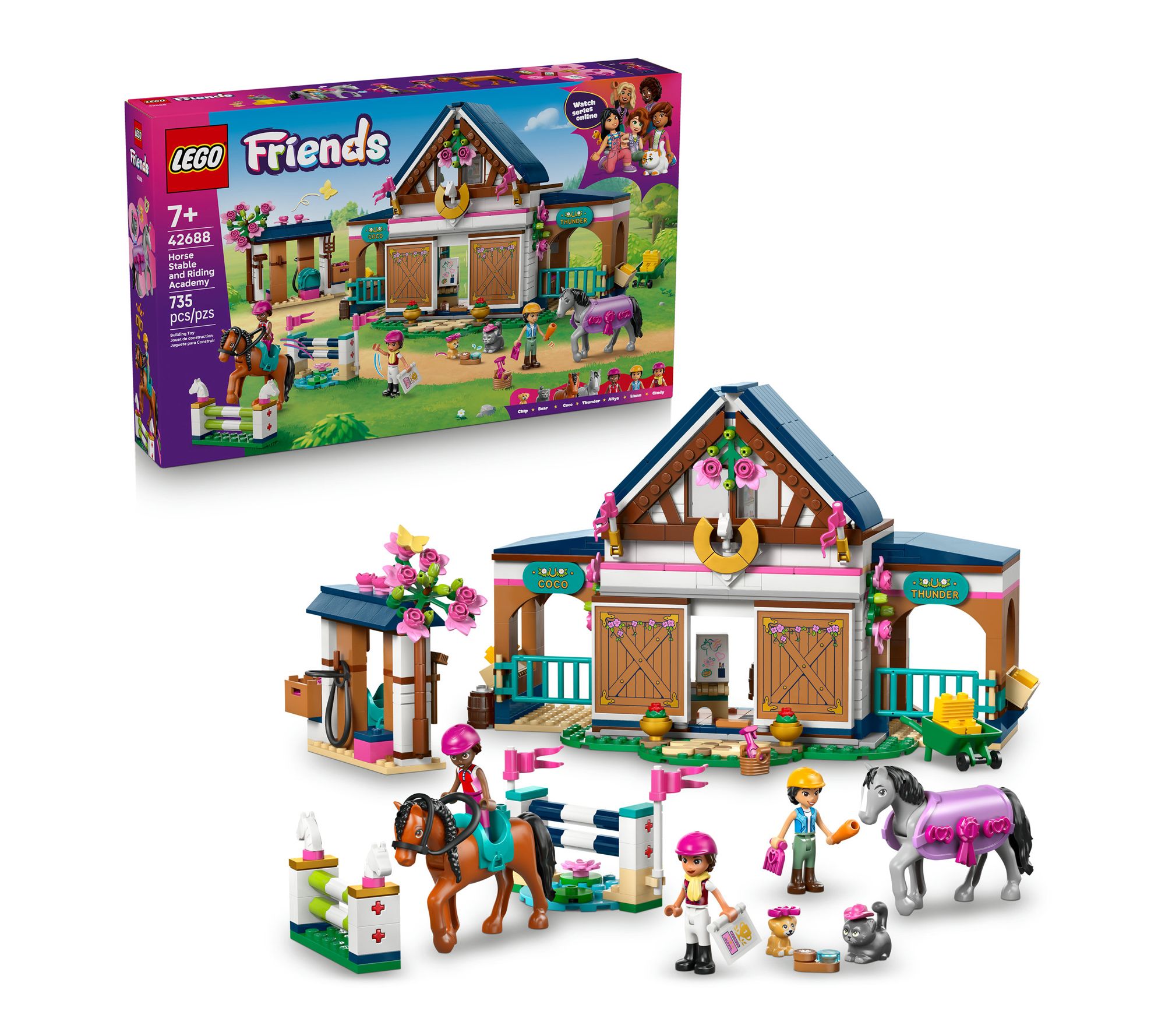LEGO Friends Horse Stable and Riding Academy Toy Set 42688 - QVC.com