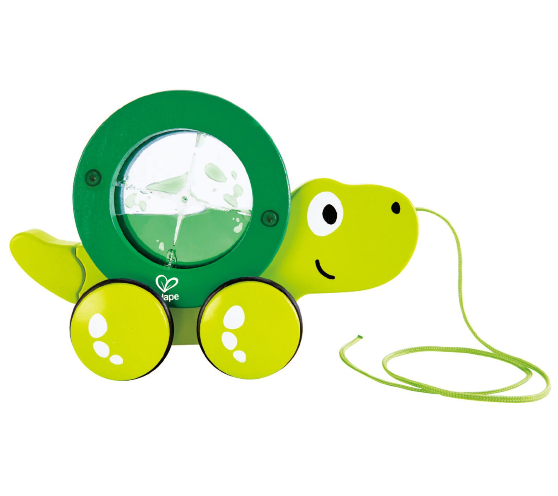 Hape Pull Along Wooden Green Turtle
