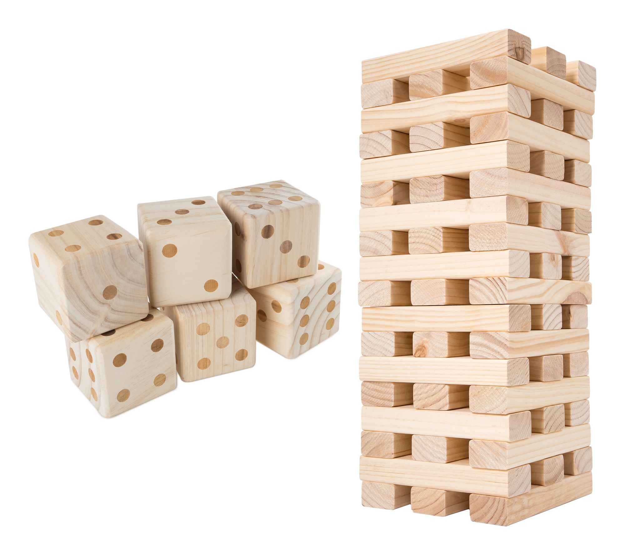 Trademark S/2 Outdoor Games - Stacking Game and Large Dice Set