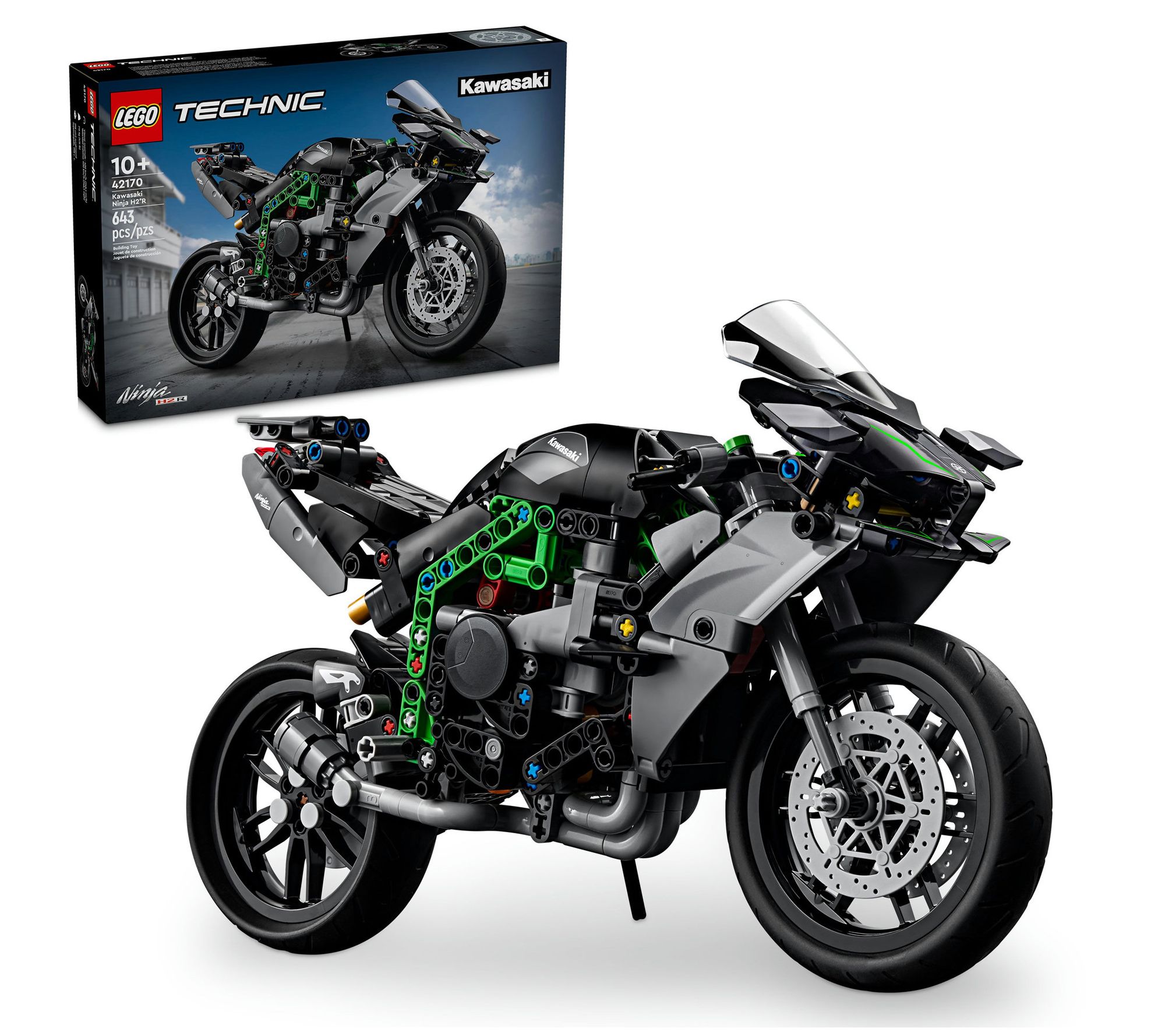 LEGO Technic Kawasaki Ninja H2R Motorcycle Set42170 - QVC.com
