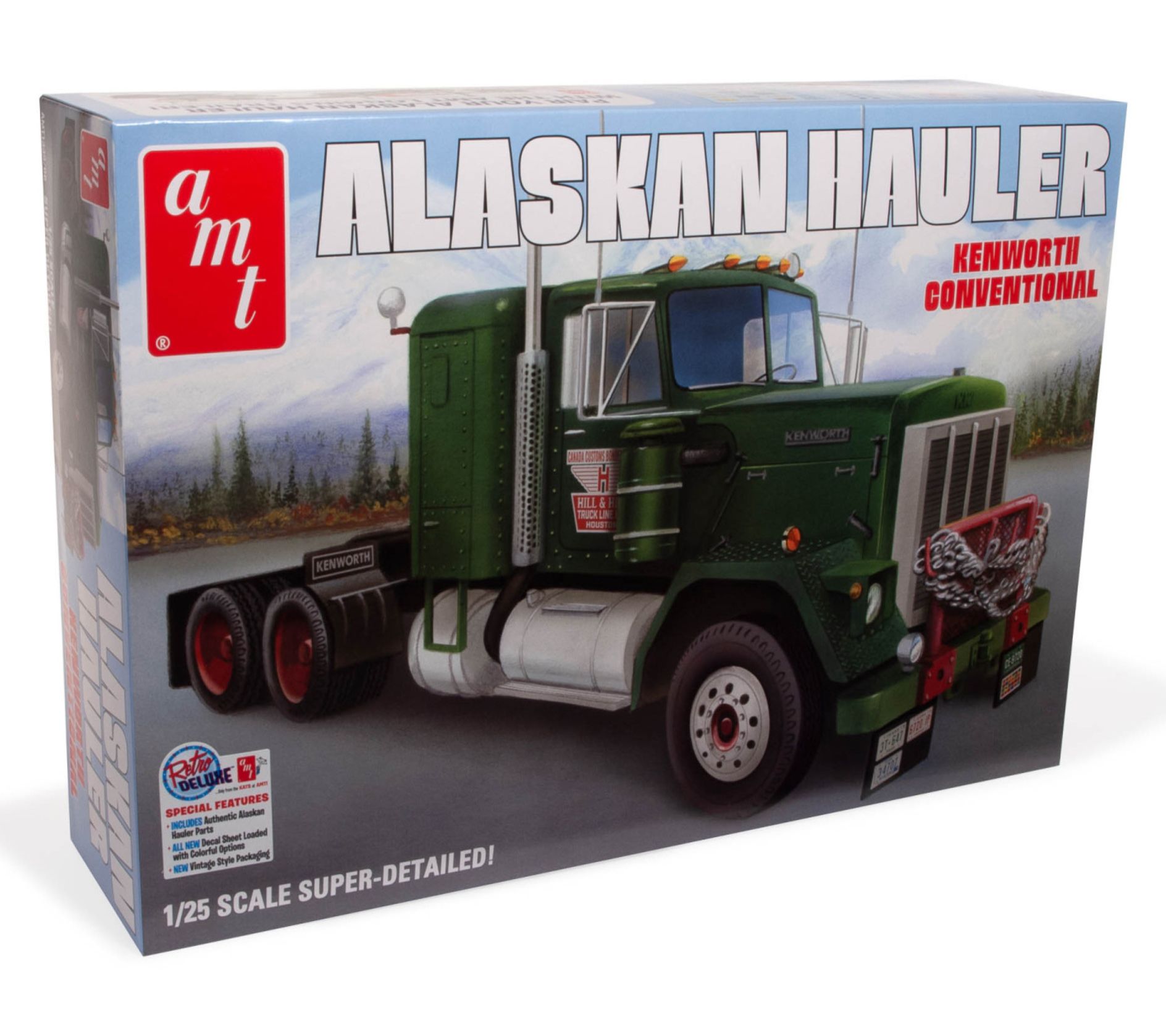 AMT 1:25 Scale Model Kit Alaskan Hauler Kenworth Tractor
