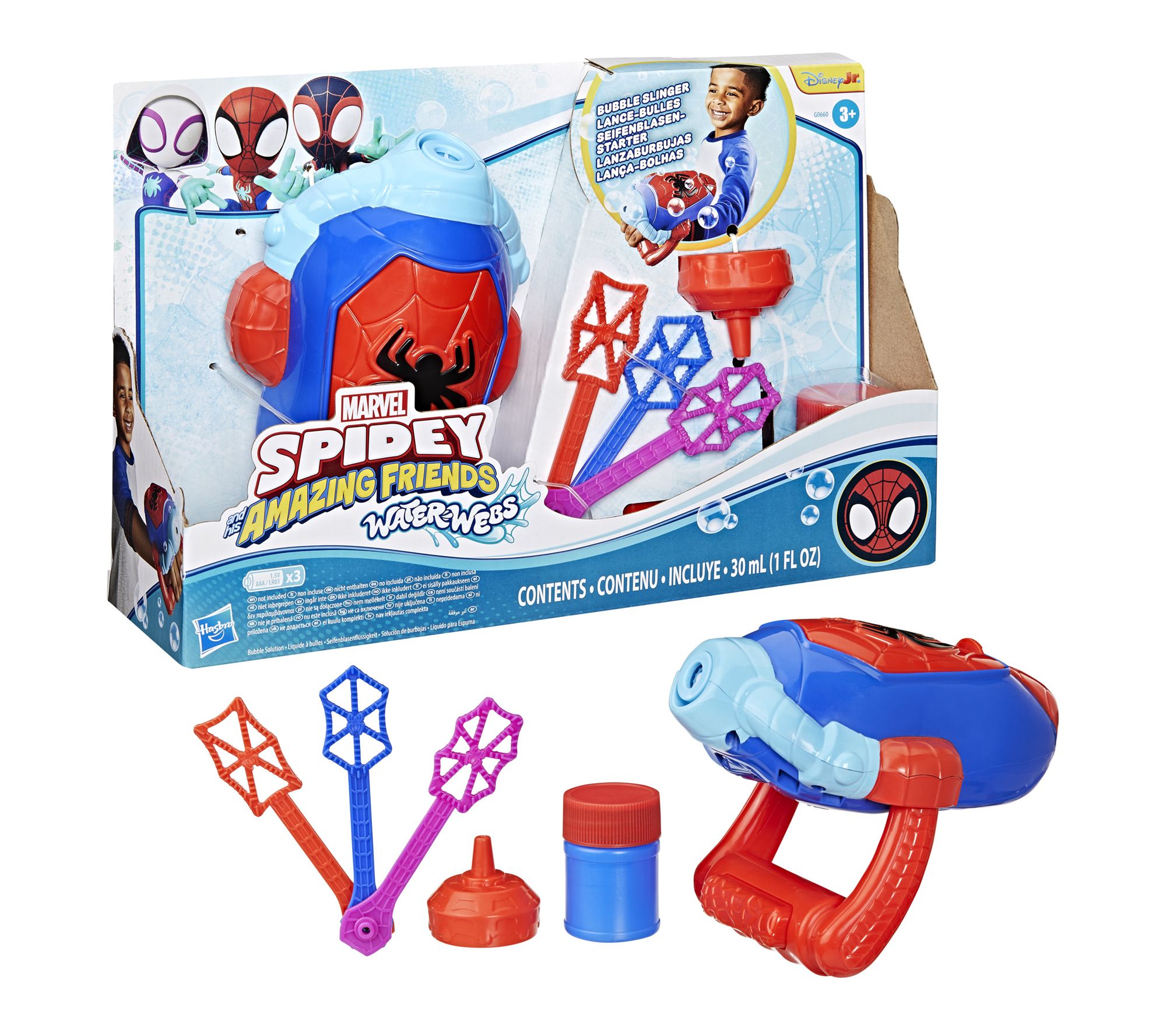 Hasbro Marvel Spidey and Friends WaterWebs Bubble Slinger