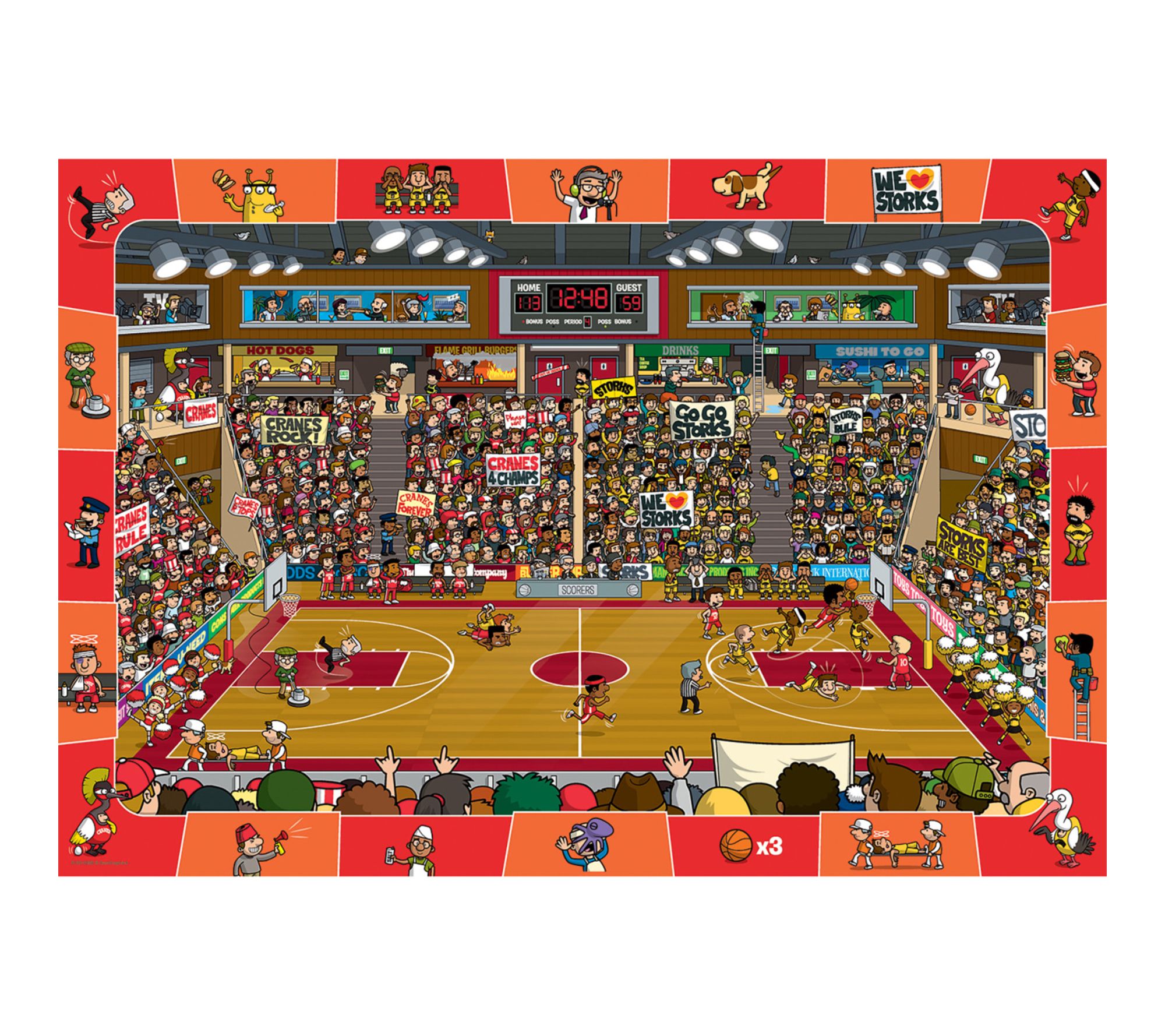 Eurographics Spot & Find Basketball 100 Piece Puzzle