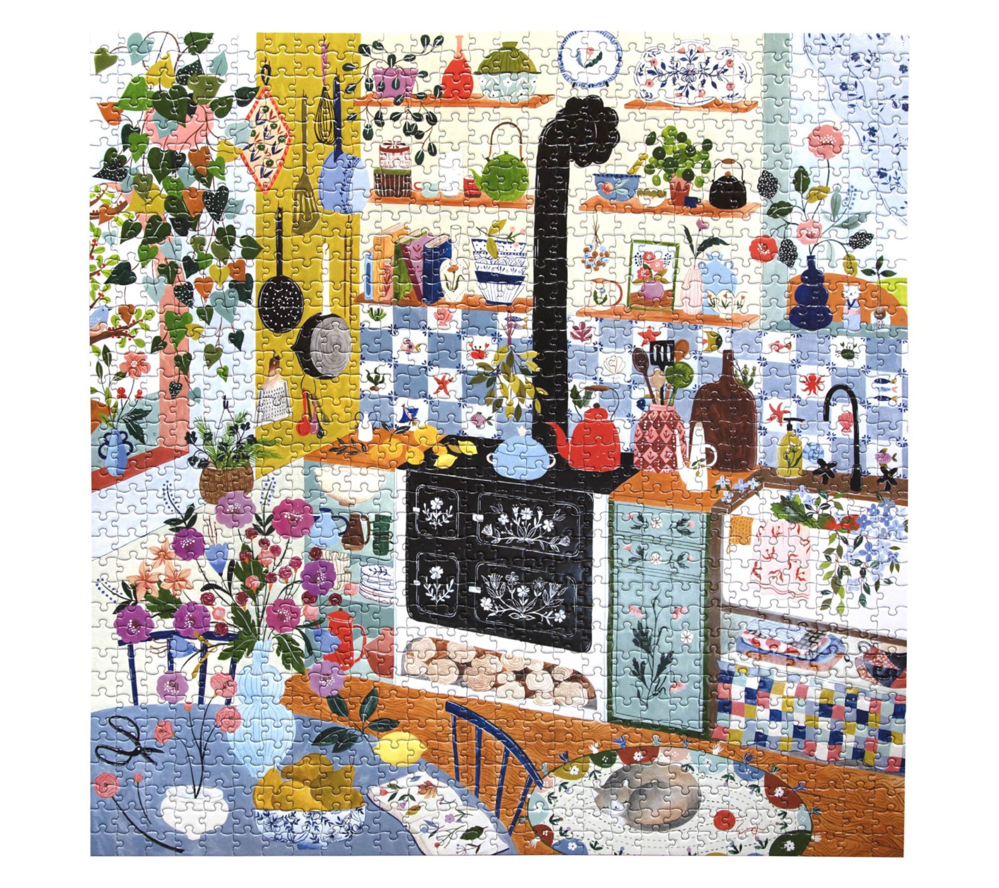 eeBoo Piece & Love Morning Kitchen - 1000 pc Puzzle