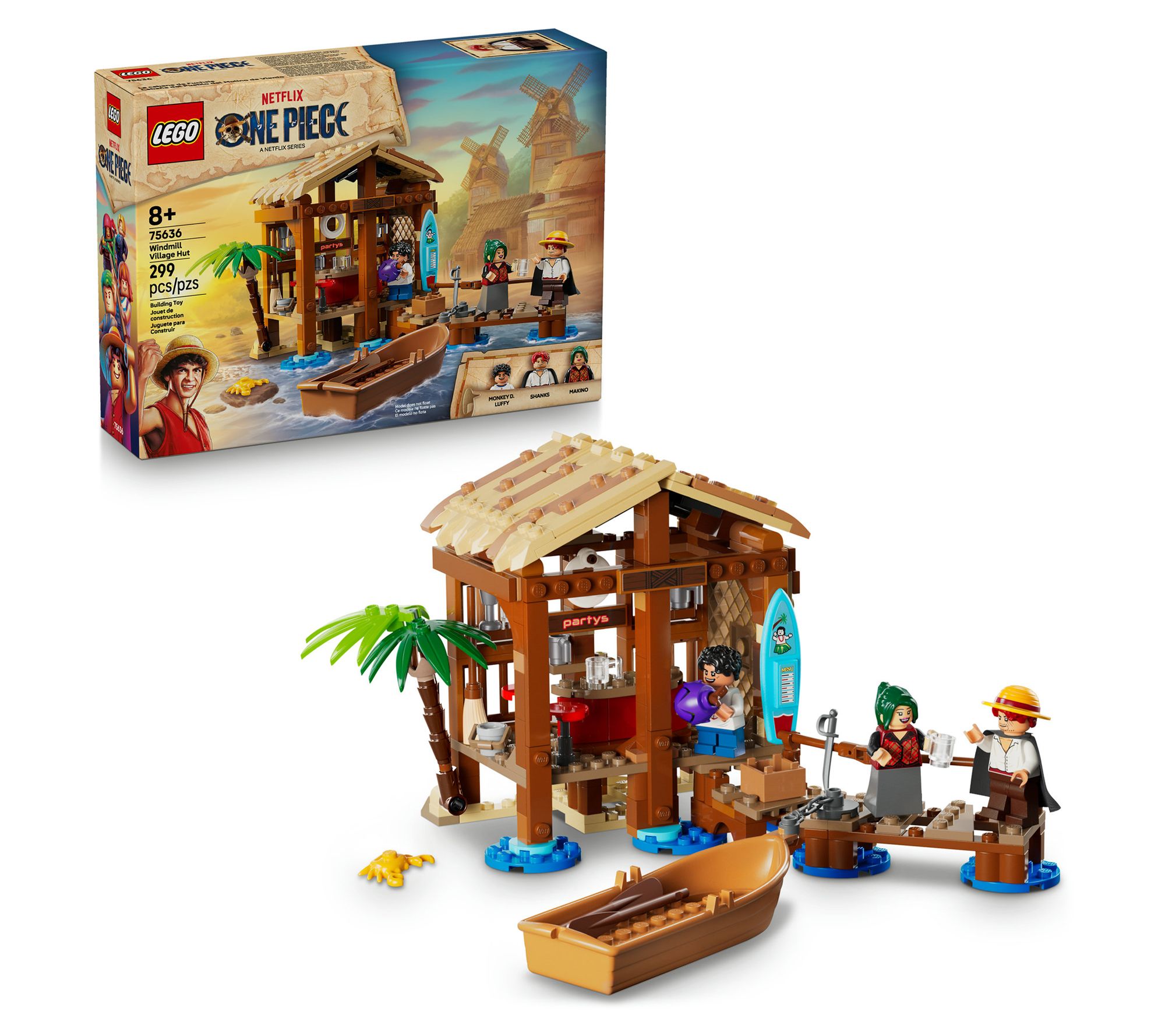  LEGO ONE PIECE Windmill Village Hut Building Kit 75636