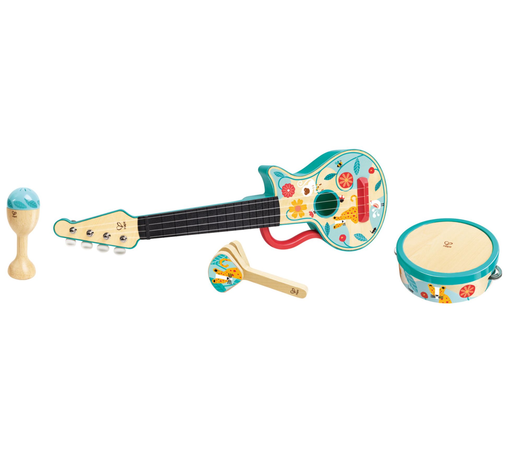 Hape 4-In-1 Wooden Ukulele Set