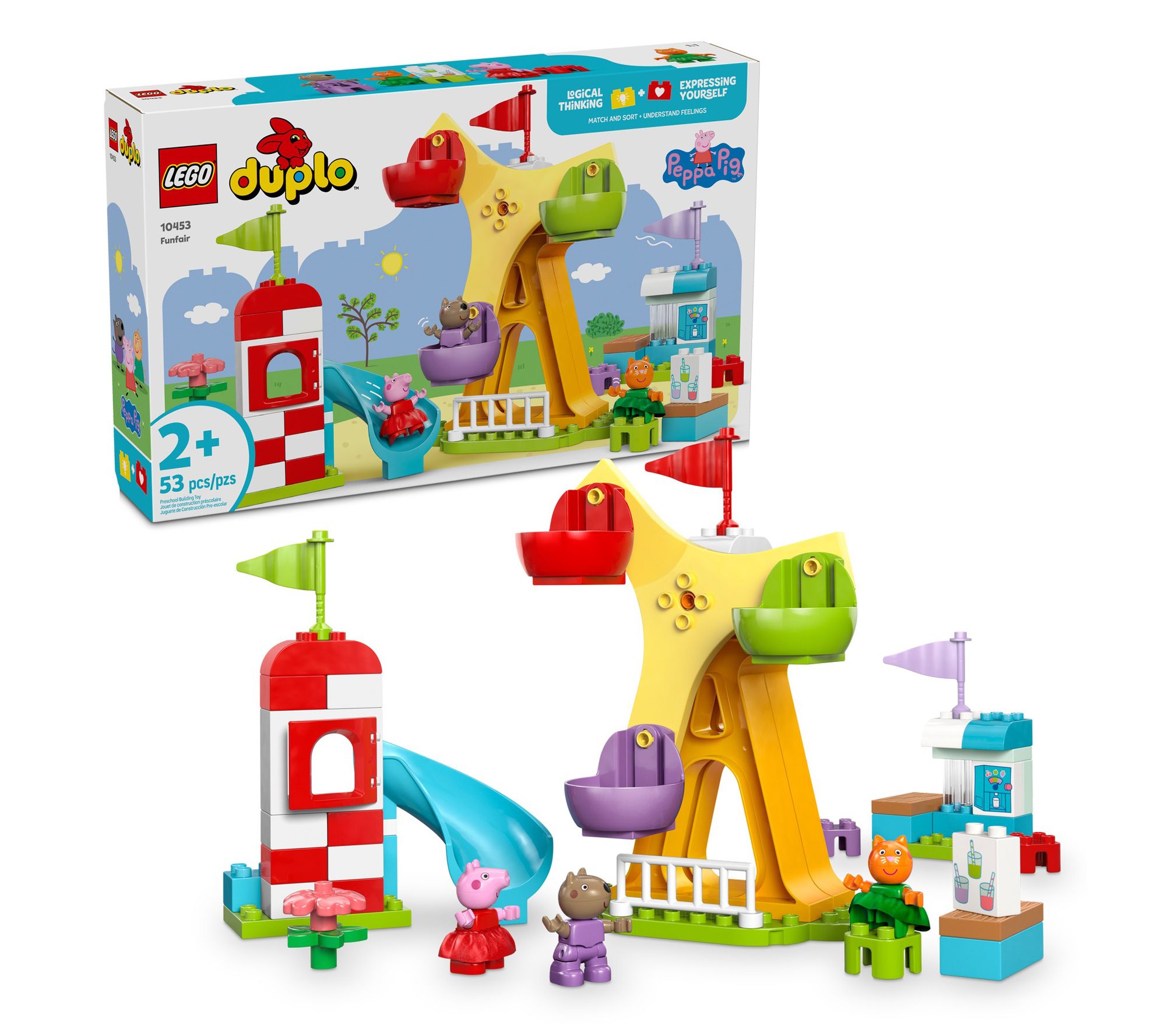 LEGO DUPLO Peppa Pig Funfair Pretend-Play Amusement Park Legos