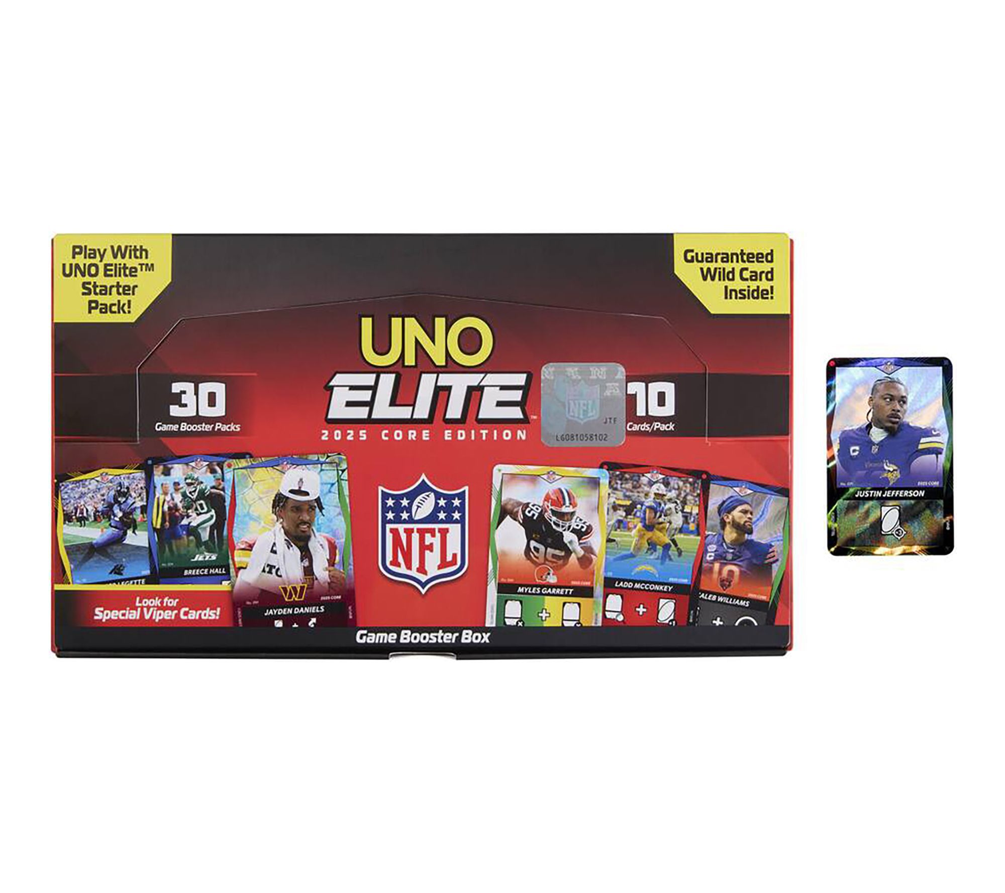 Mattel Games Uno Elite NFL 2025 Core Edition Booster Box