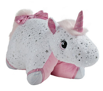 Pillow Pets Glittery Unicorn Stuffed Animal Plush Toy