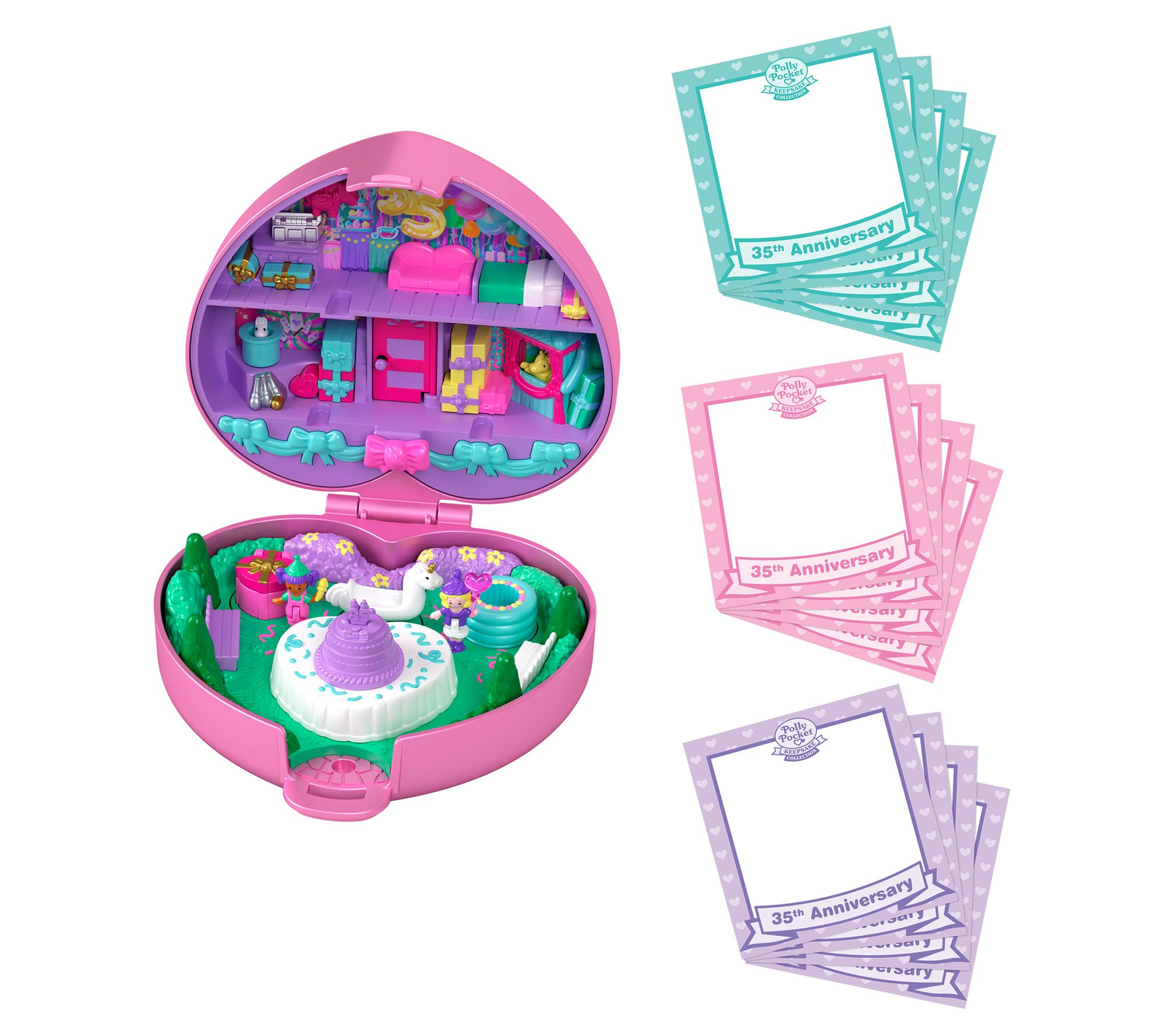 "As Is" Polly Pocket 35th Anniversary Party Time Play Set w/Accessory