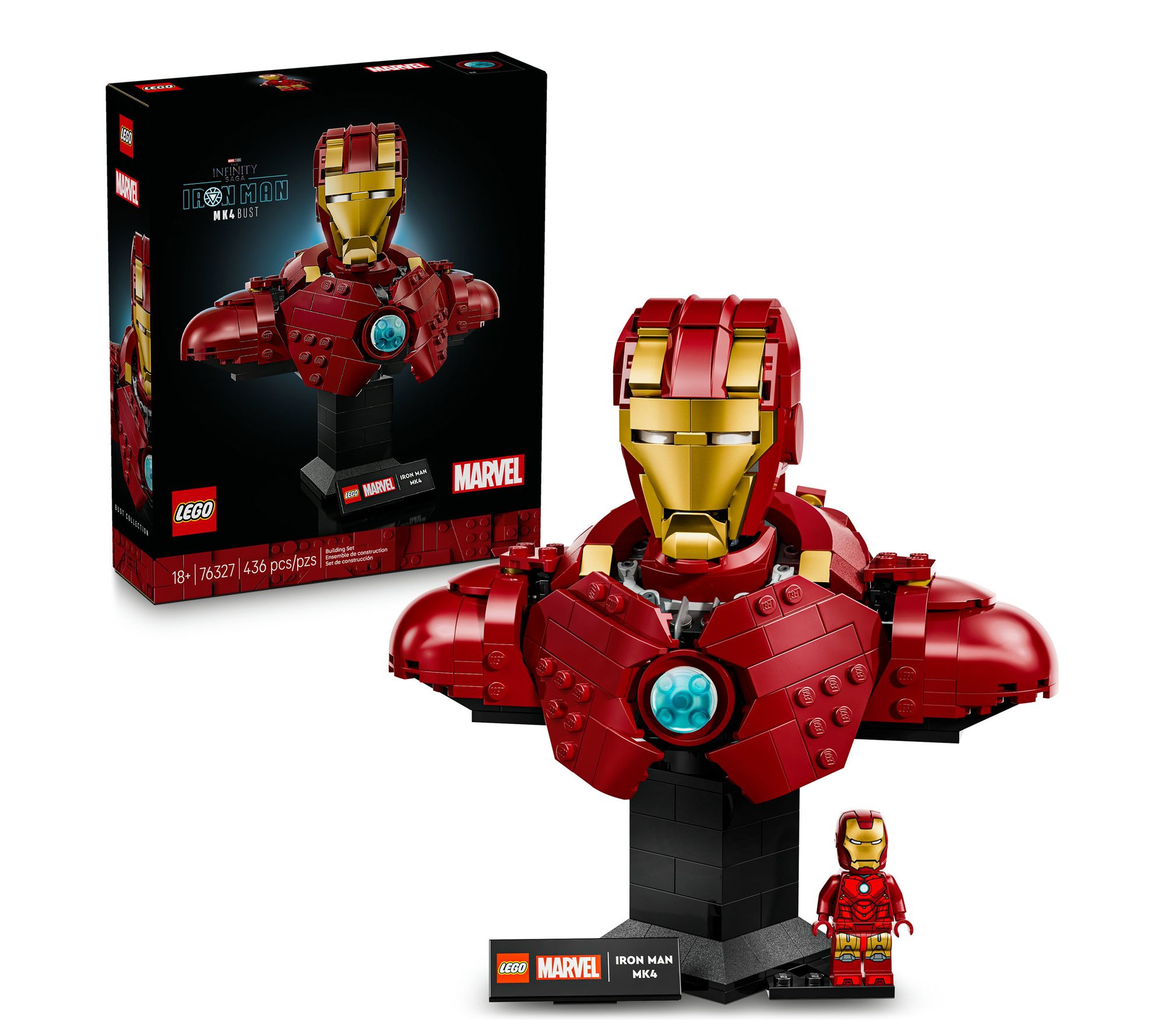 LEGO  Marvel Iron Man MK4 Bust, Buildable Modelfor Adults wit
