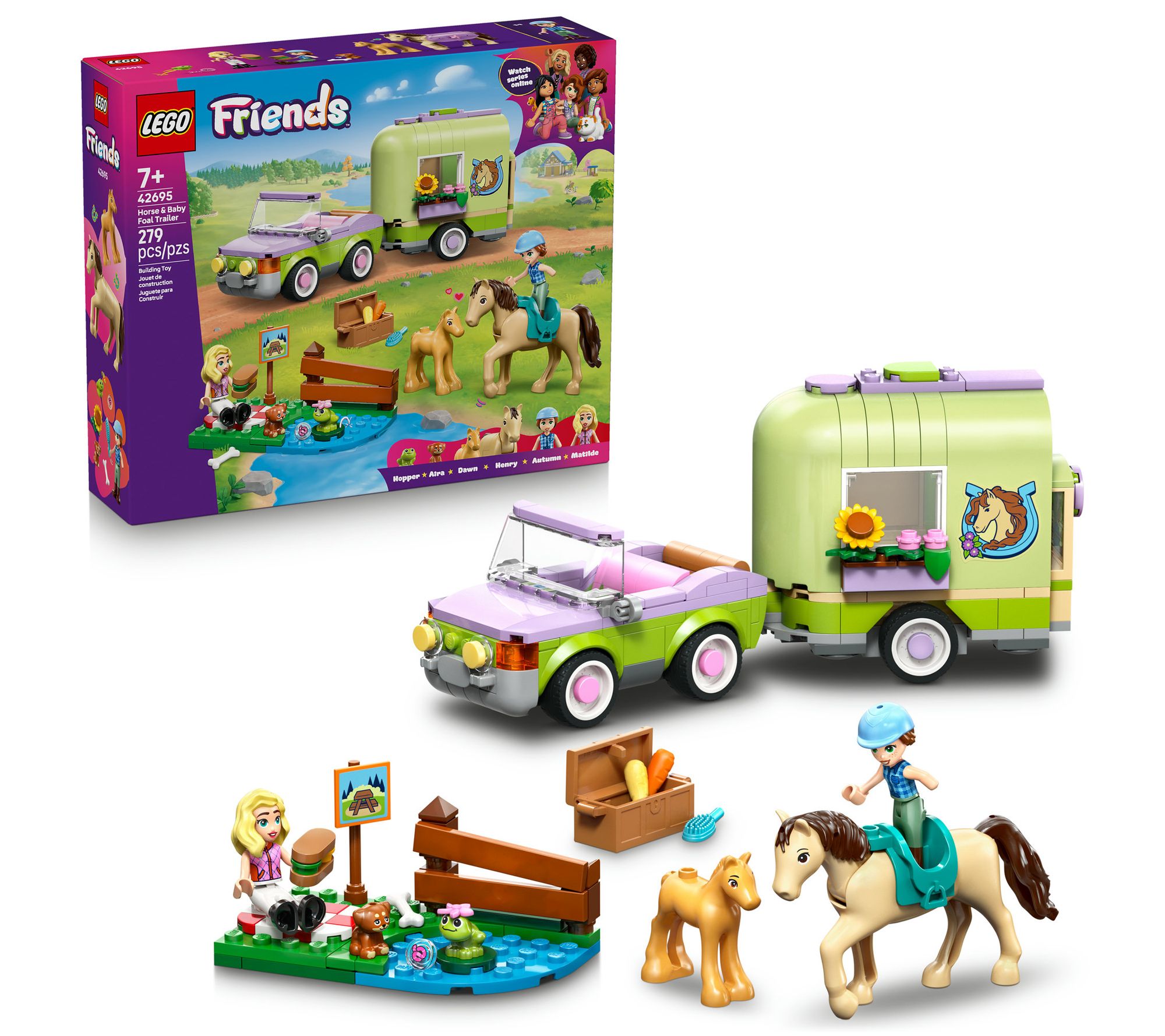 LEGO Friends Horse & Baby Foal Trailer Toy Set42695