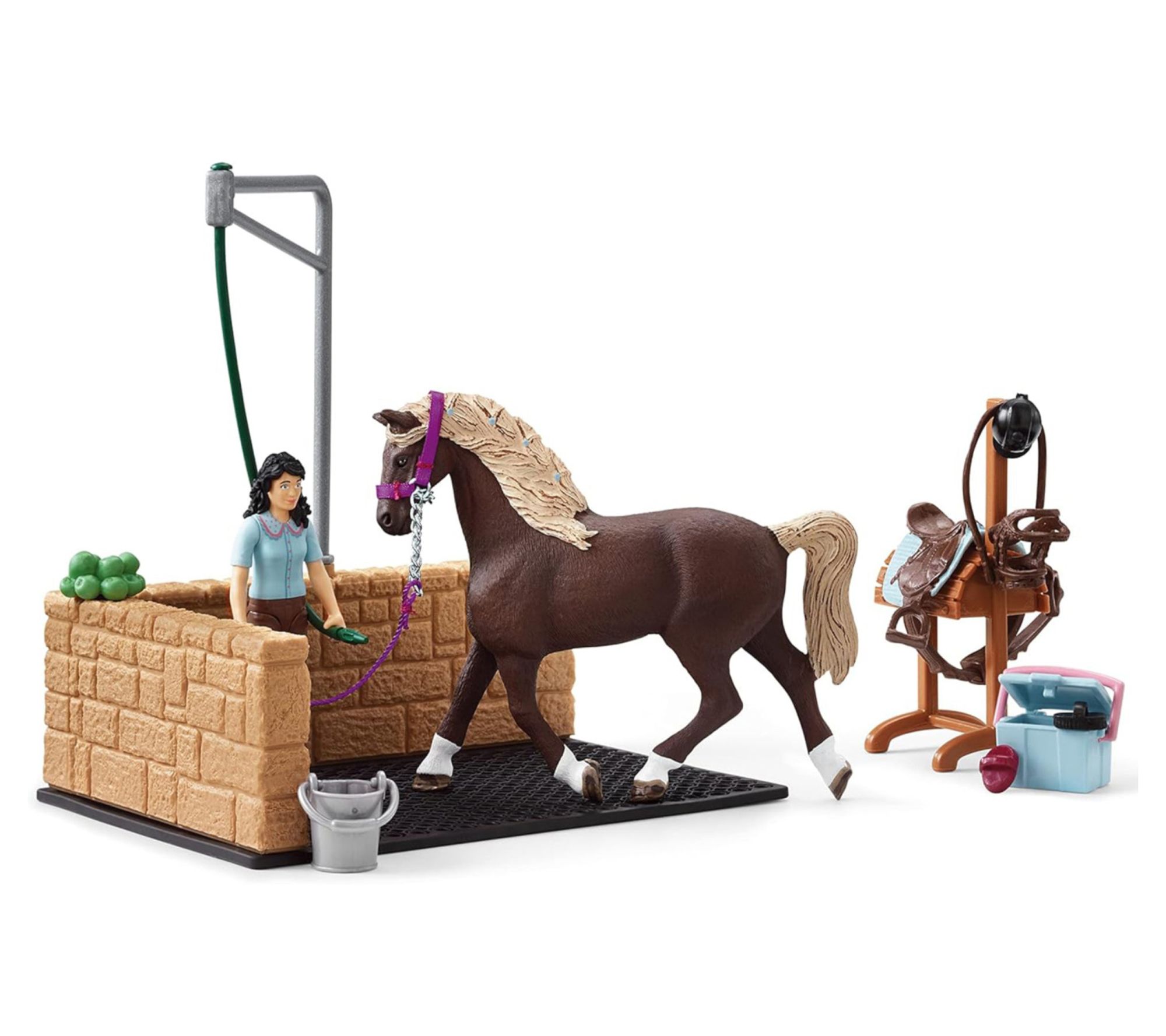 Schleich Horse Club: Washing Area w/ Emily & Luna - 19 Piece