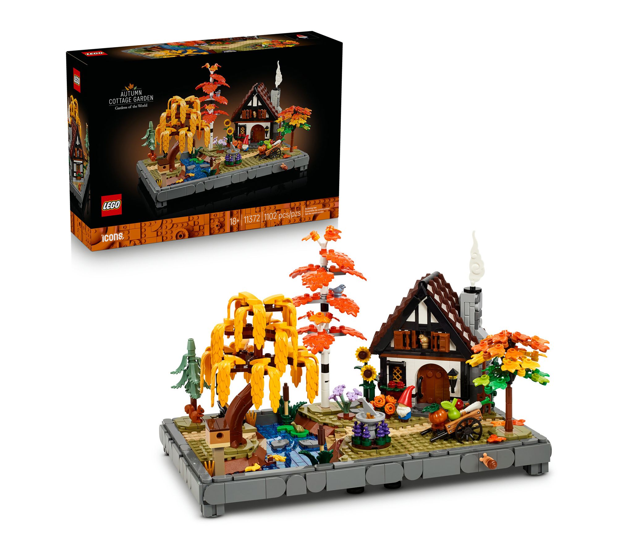  LEGO Icons Autumn Cottage Garden Model BuildingKit 11372