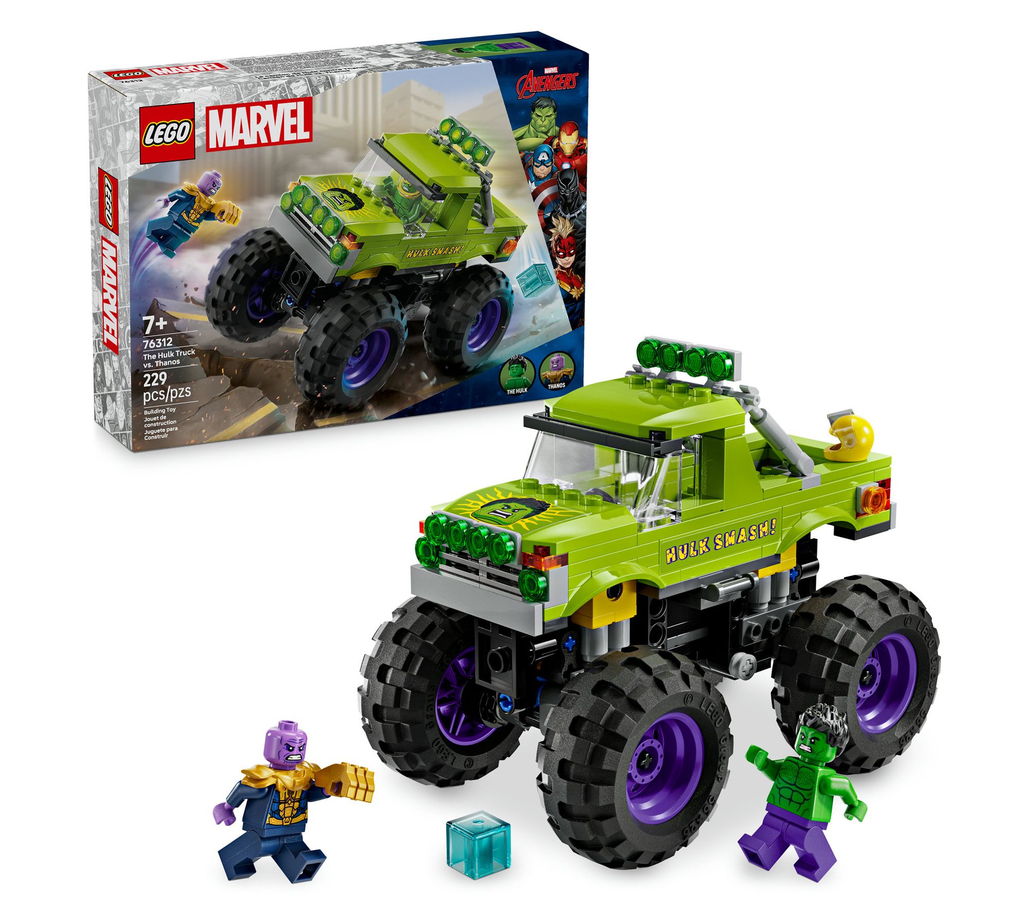 LEGO Marvel The Hulk Truck vs. Thanos Super Hero Building Toy