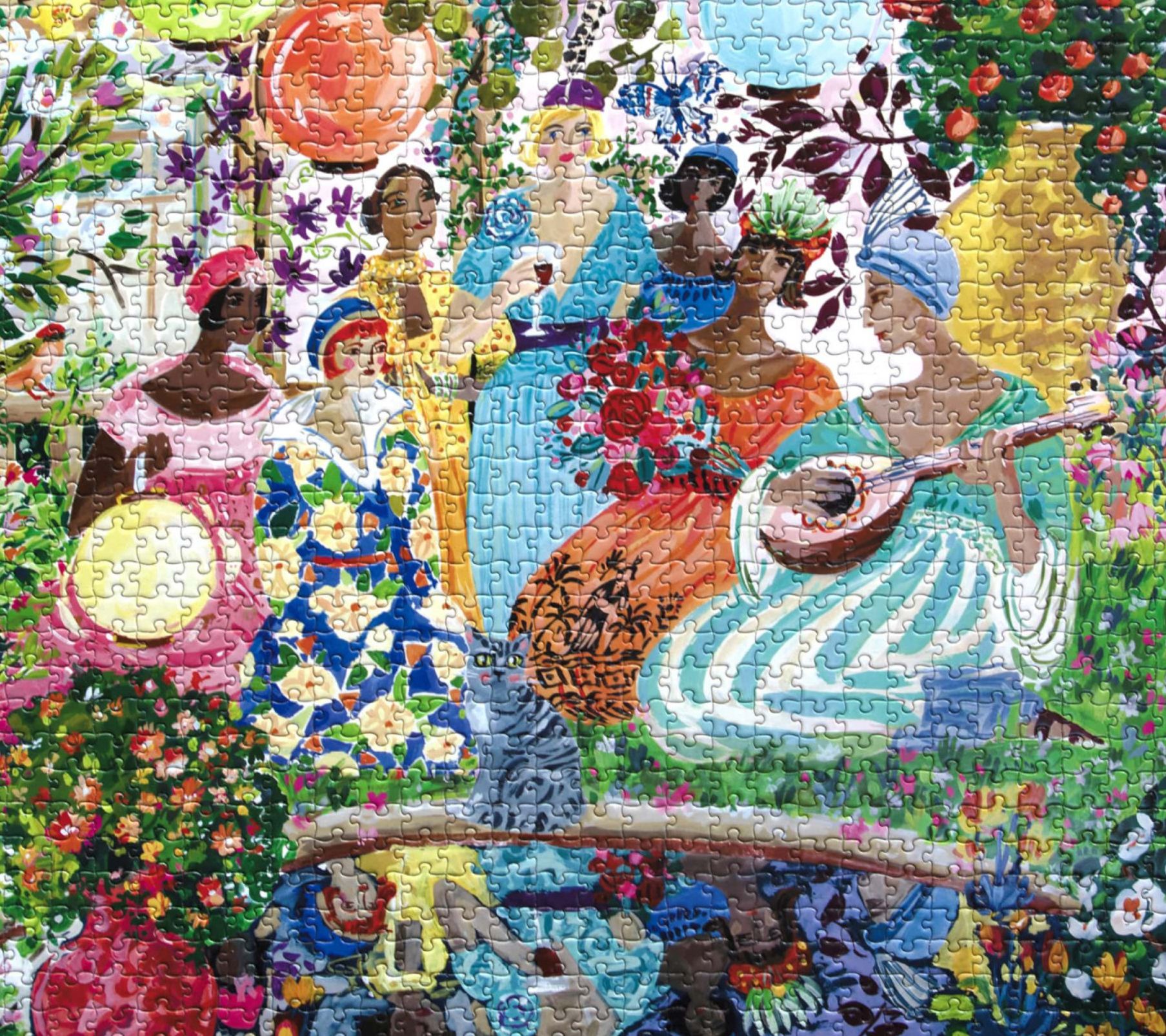 eeBoo Piece & Love Garden Party 1000 pc Puzzle